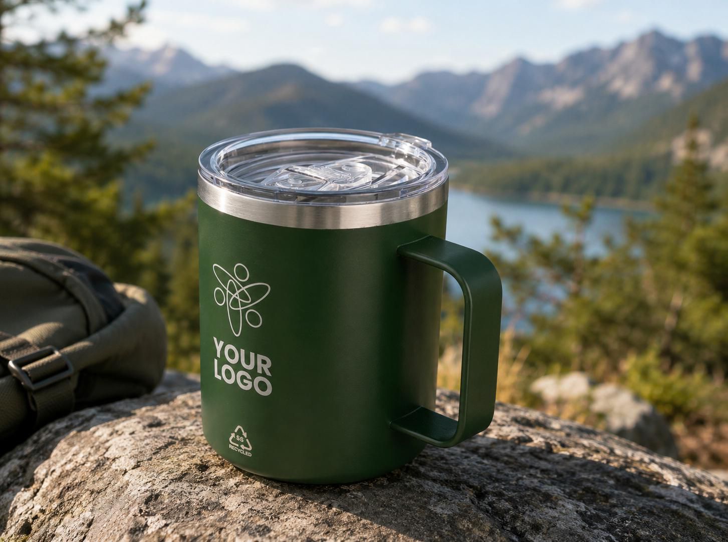 Vue 7 de Gobelet thermos double paroi Renate | Recyclé | 300 ml