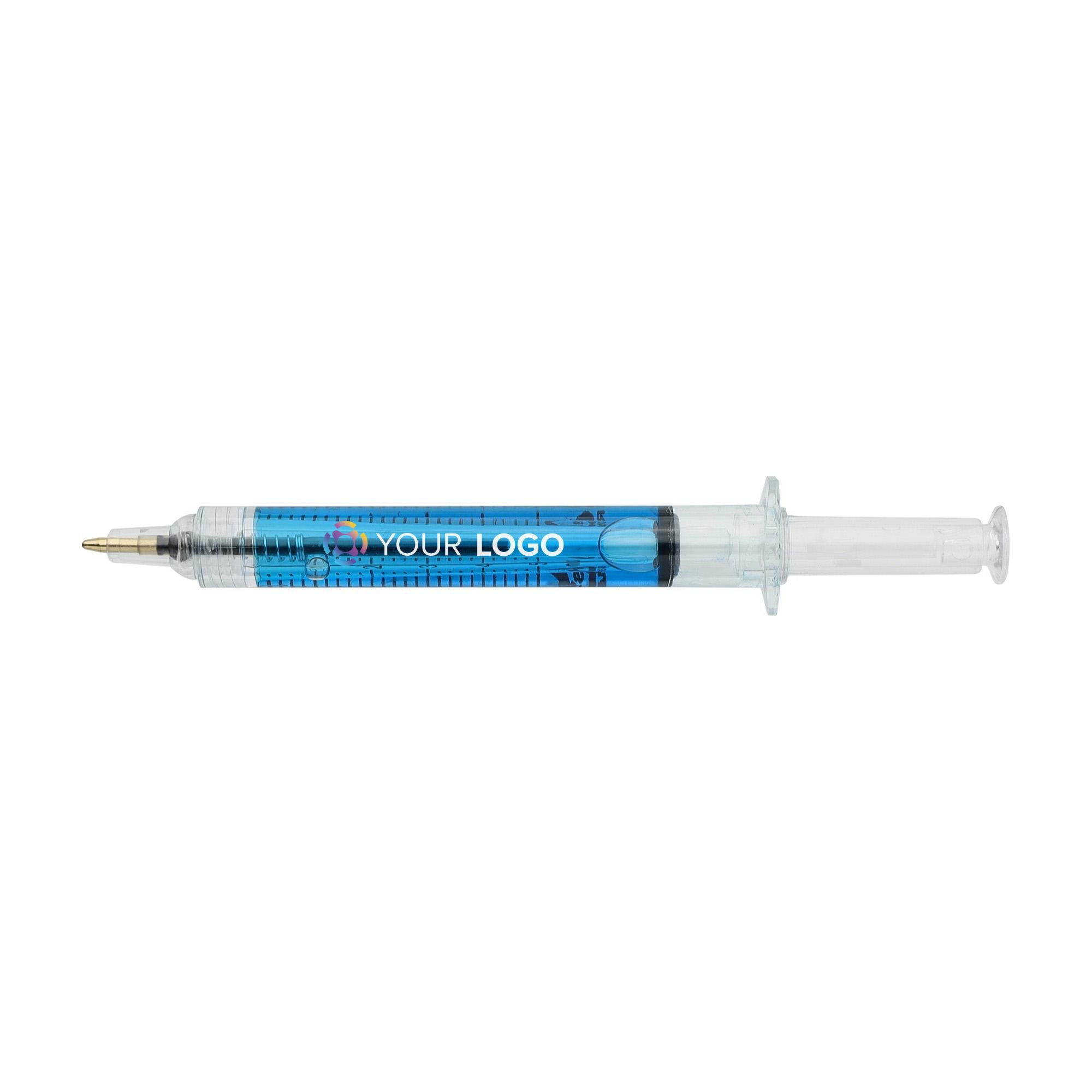 Vue 2 de Stylo Dr. David | Plastique recyclé | Forme seringue