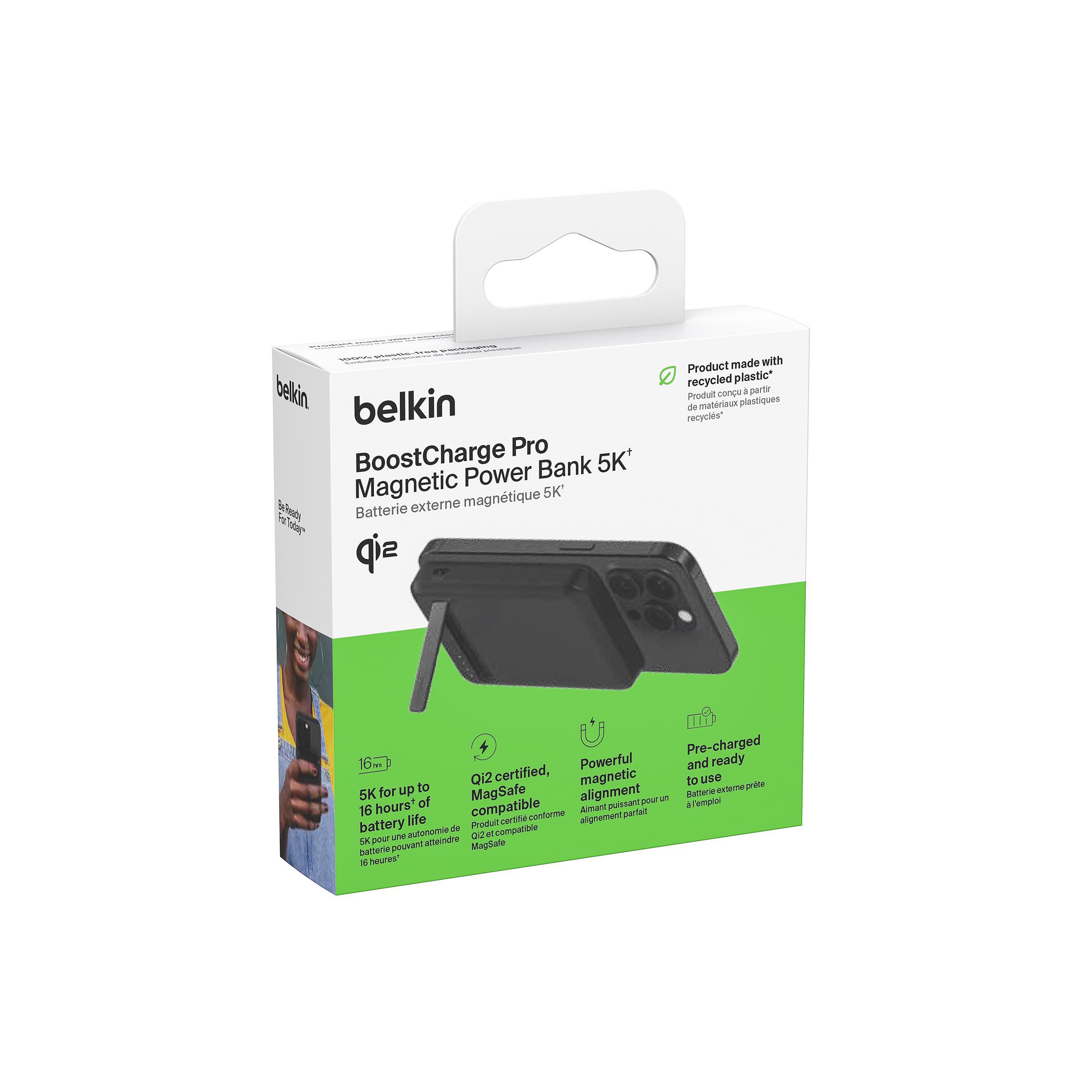 Vue 8 de Belkin 5k Qi2 MagSafe PowerBank with Kickstand