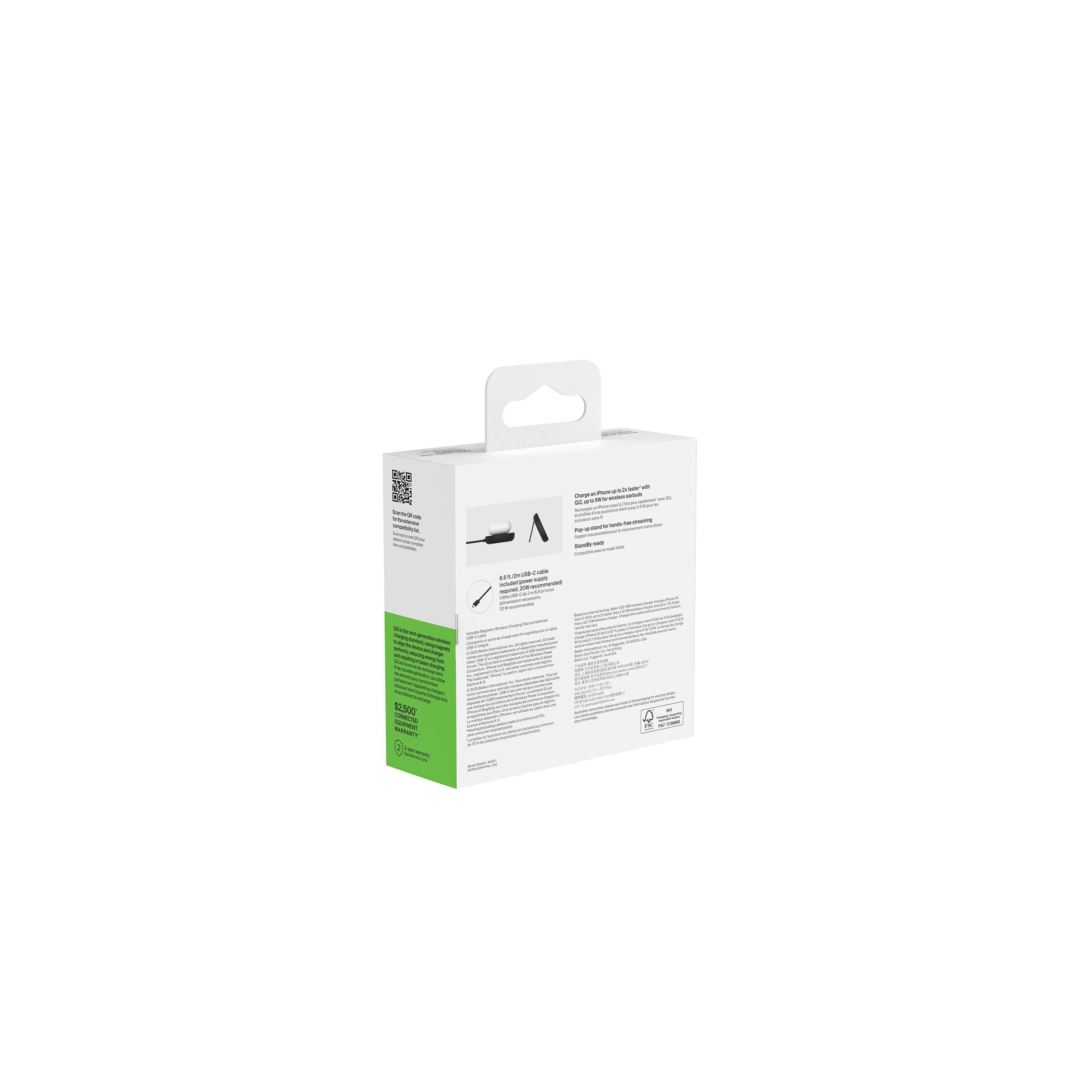 Vue 18 de Belkin Boost Charge Qi2 15w Magnetic Pad