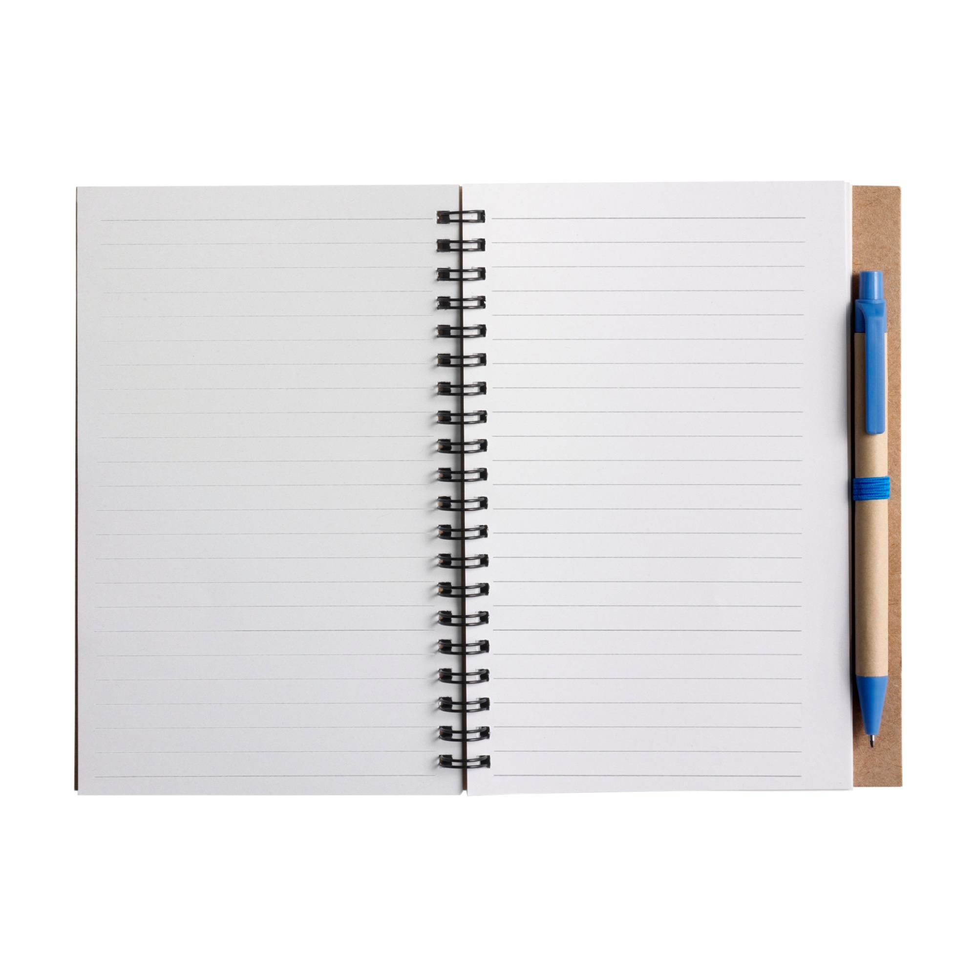 Vue 2 de Carnet Stella | Carton recyclé | Ligné | Avec stylo bille