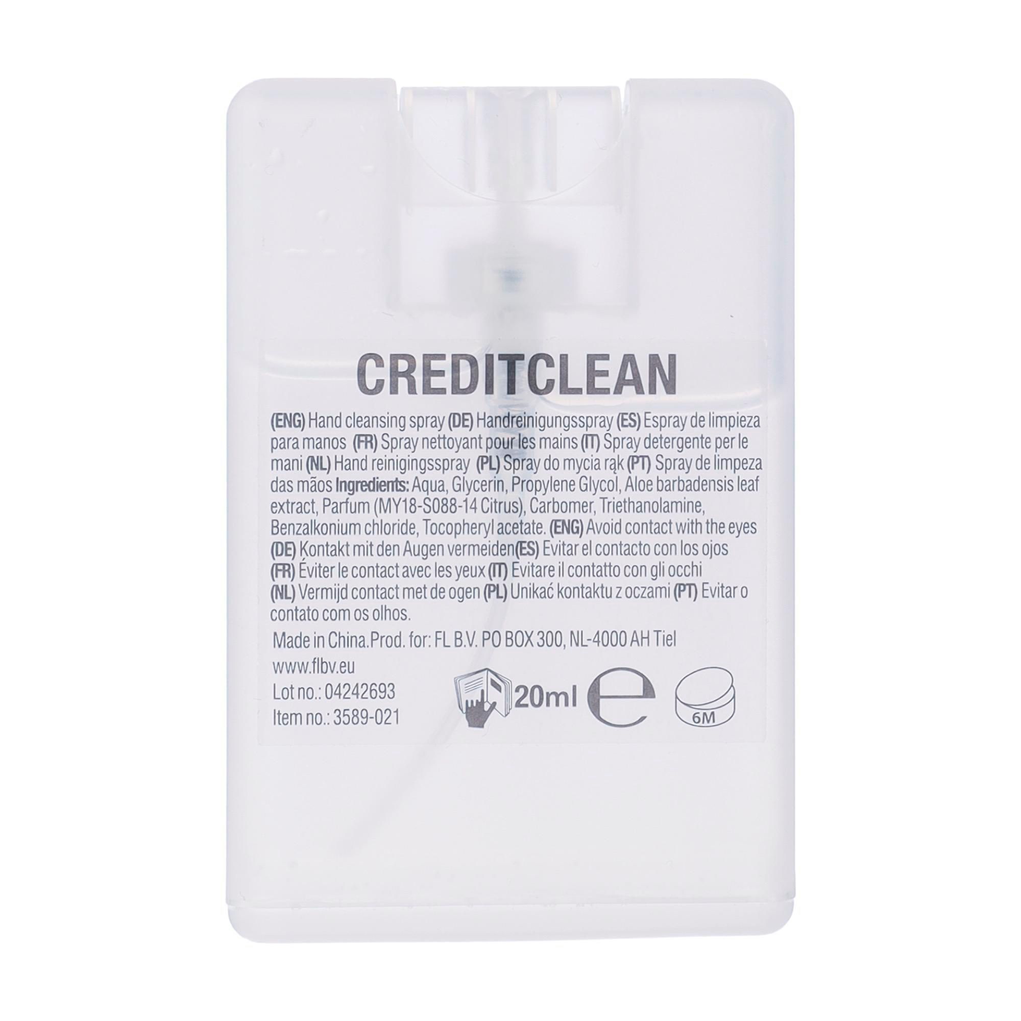 Vue 5 de Spray désinfectant Creditclean | 20 ml | Sans éthanol