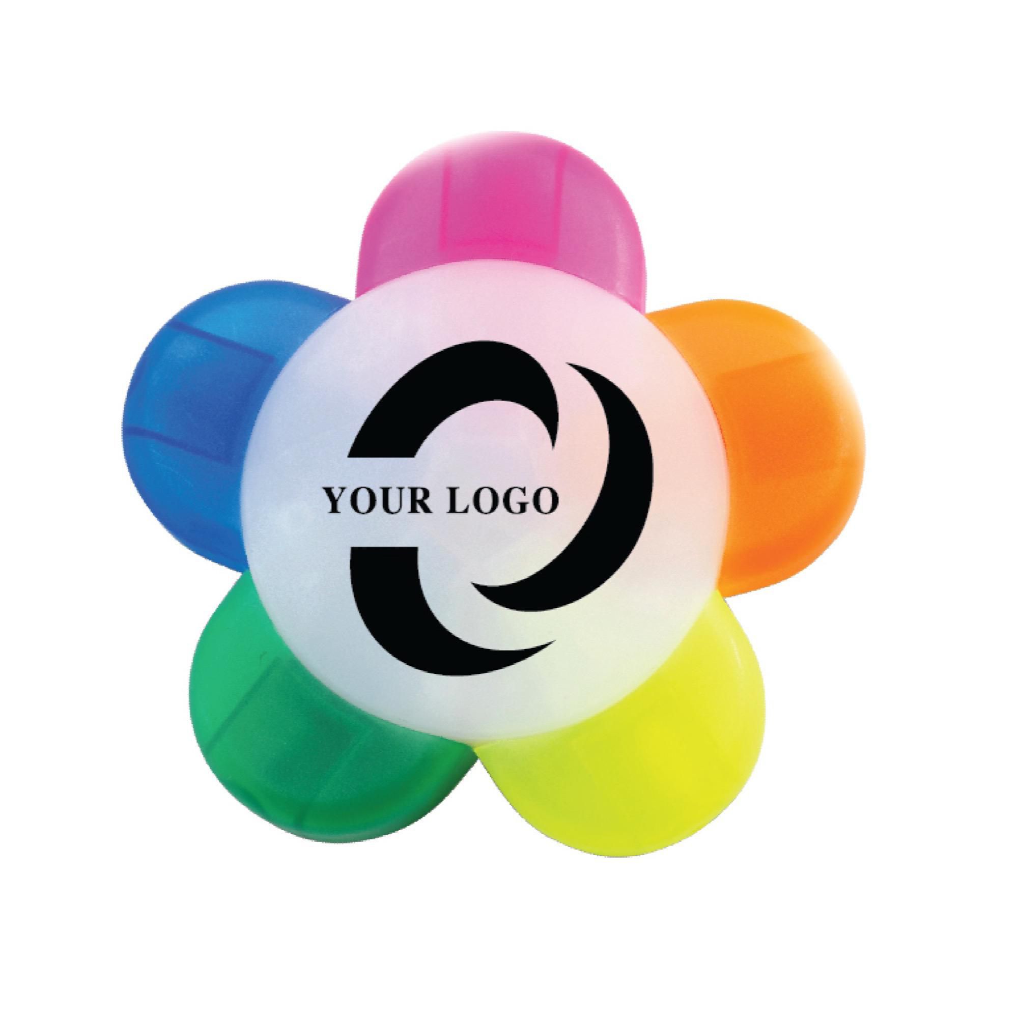 Vue 2 de Set de surligneurs Brodie | Plastique | 5 couleurs