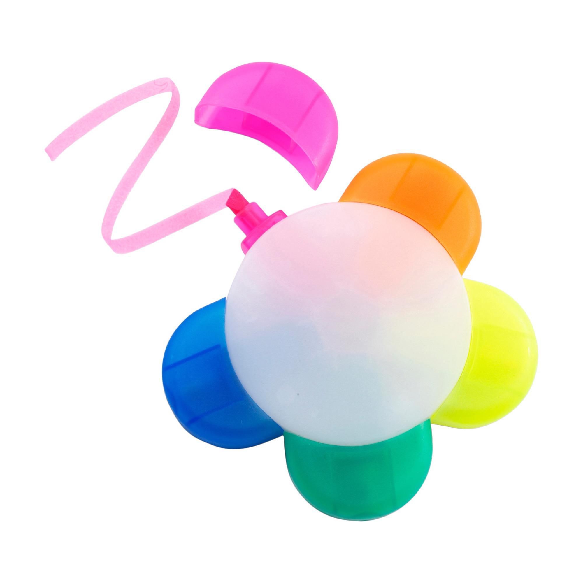 Vue 3 de Set de surligneurs Brodie | Plastique | 5 couleurs