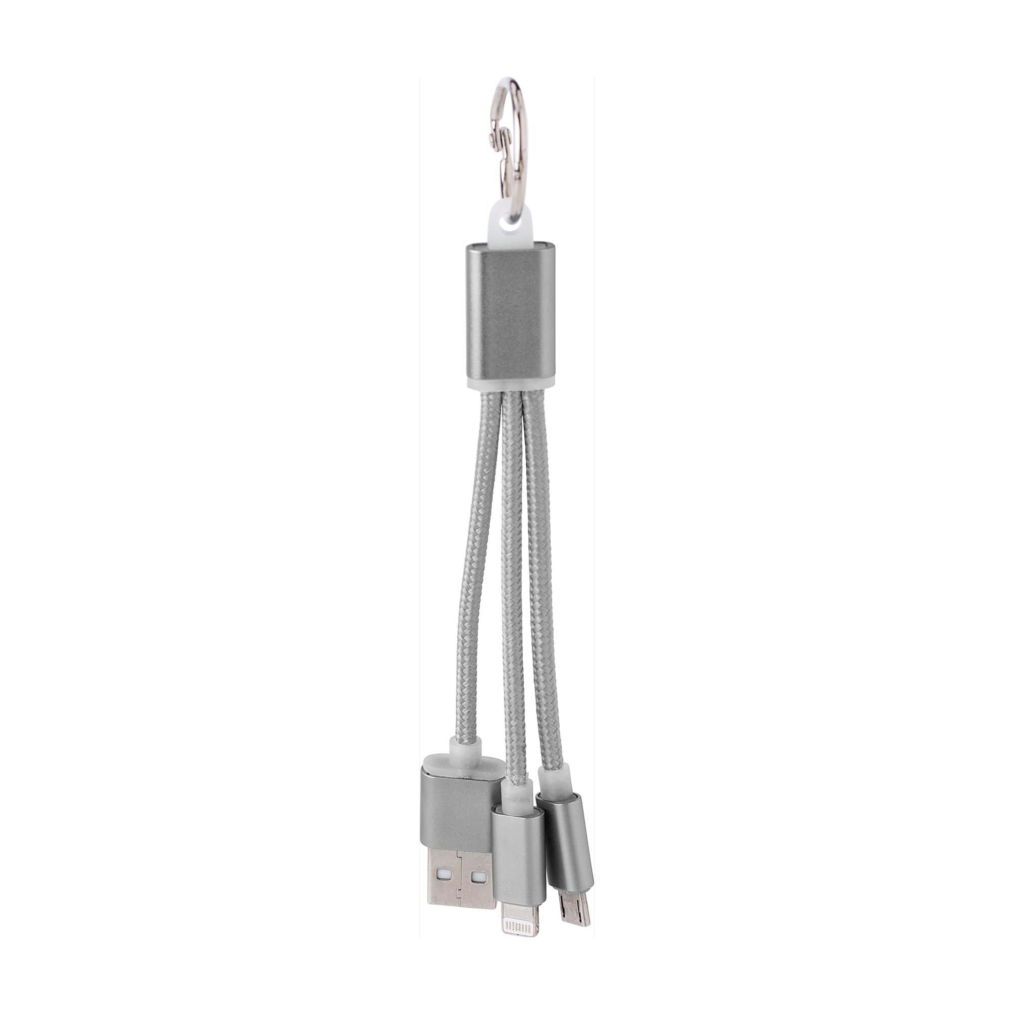 Vue 2 de Câble de charge Alvin | 3-en-1