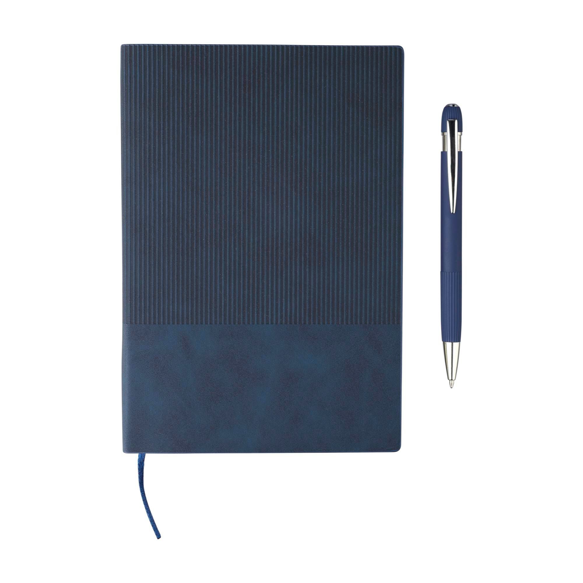 Set carnet Tarek | Simili-cuir recyclé | A5 | Avec stylo bille