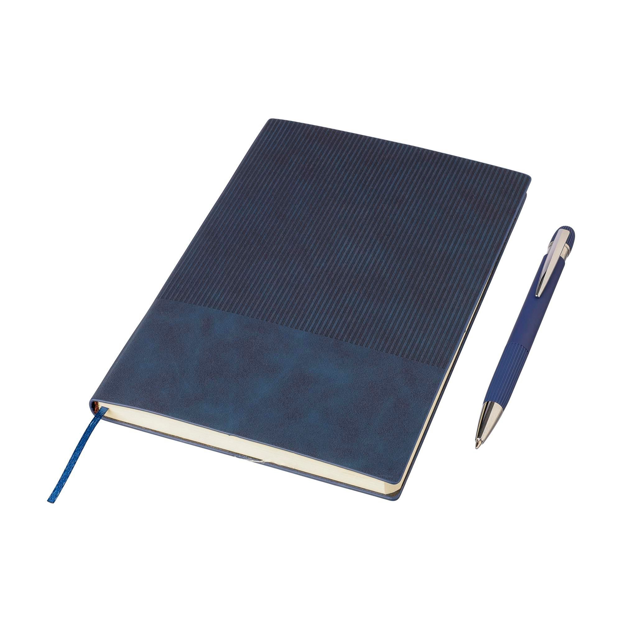 Vue 5 de Set carnet Tarek | Simili-cuir recyclé | A5 | Avec stylo bille