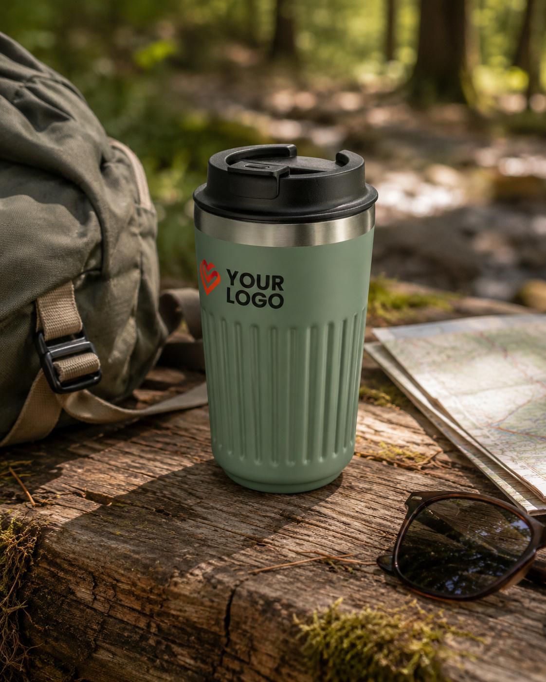Vue 13 de Mug de voyage Chiara | Recyclé | 400 ml