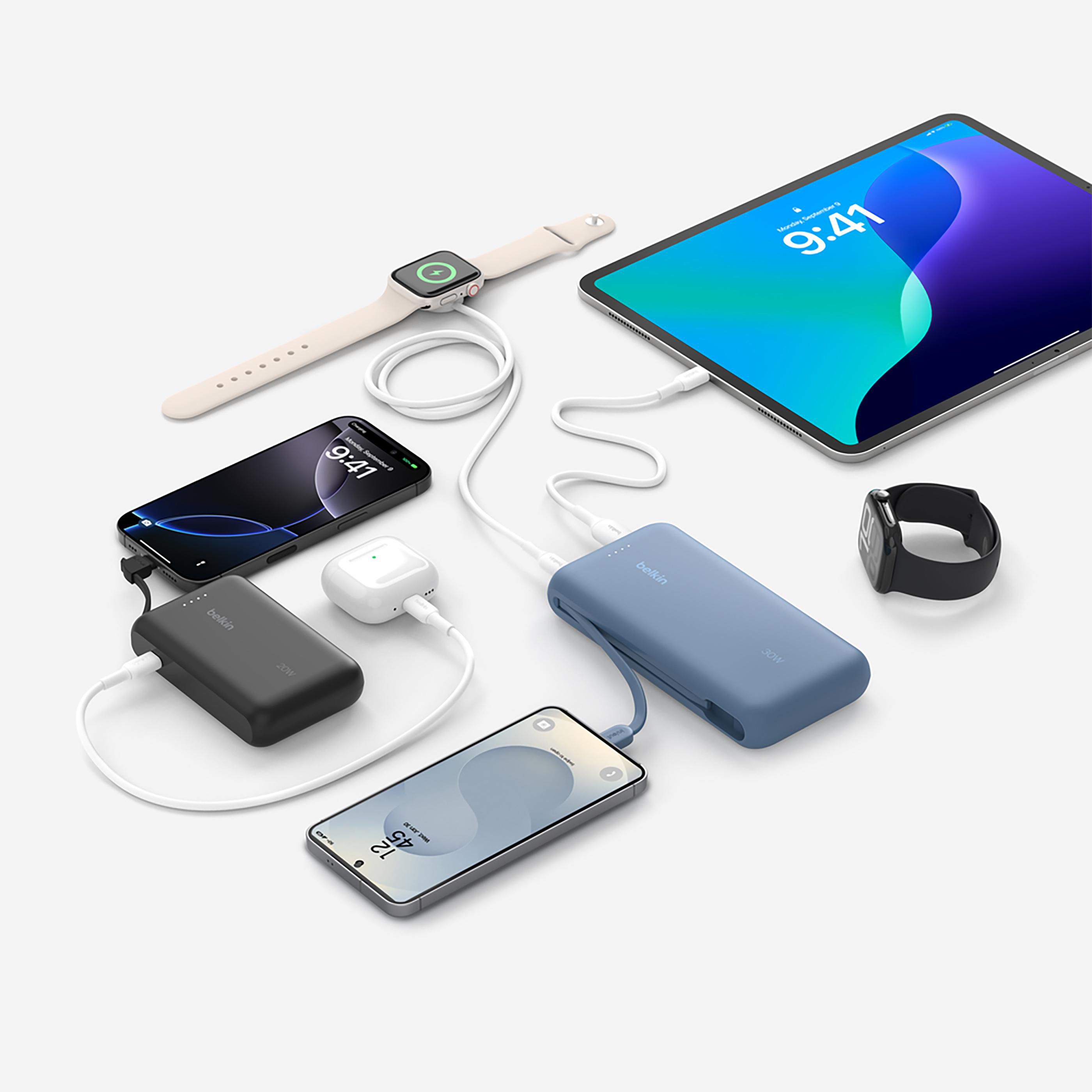 Vue 9 de Belkin BoostCharge Power Bank 20K Câble intégré