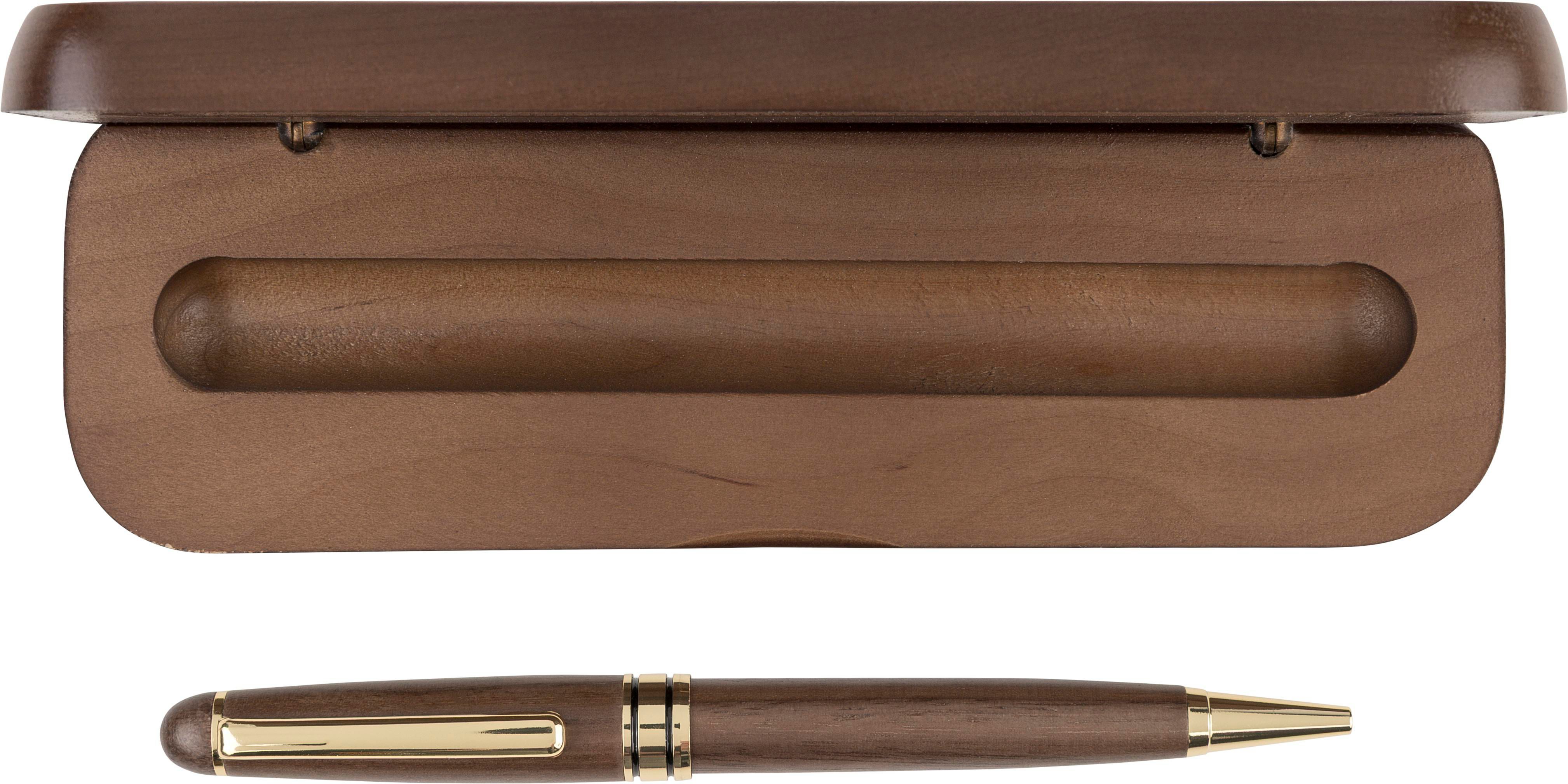 Vue 5 de Stylo bille Noa | Bois de noyer | Rotatif