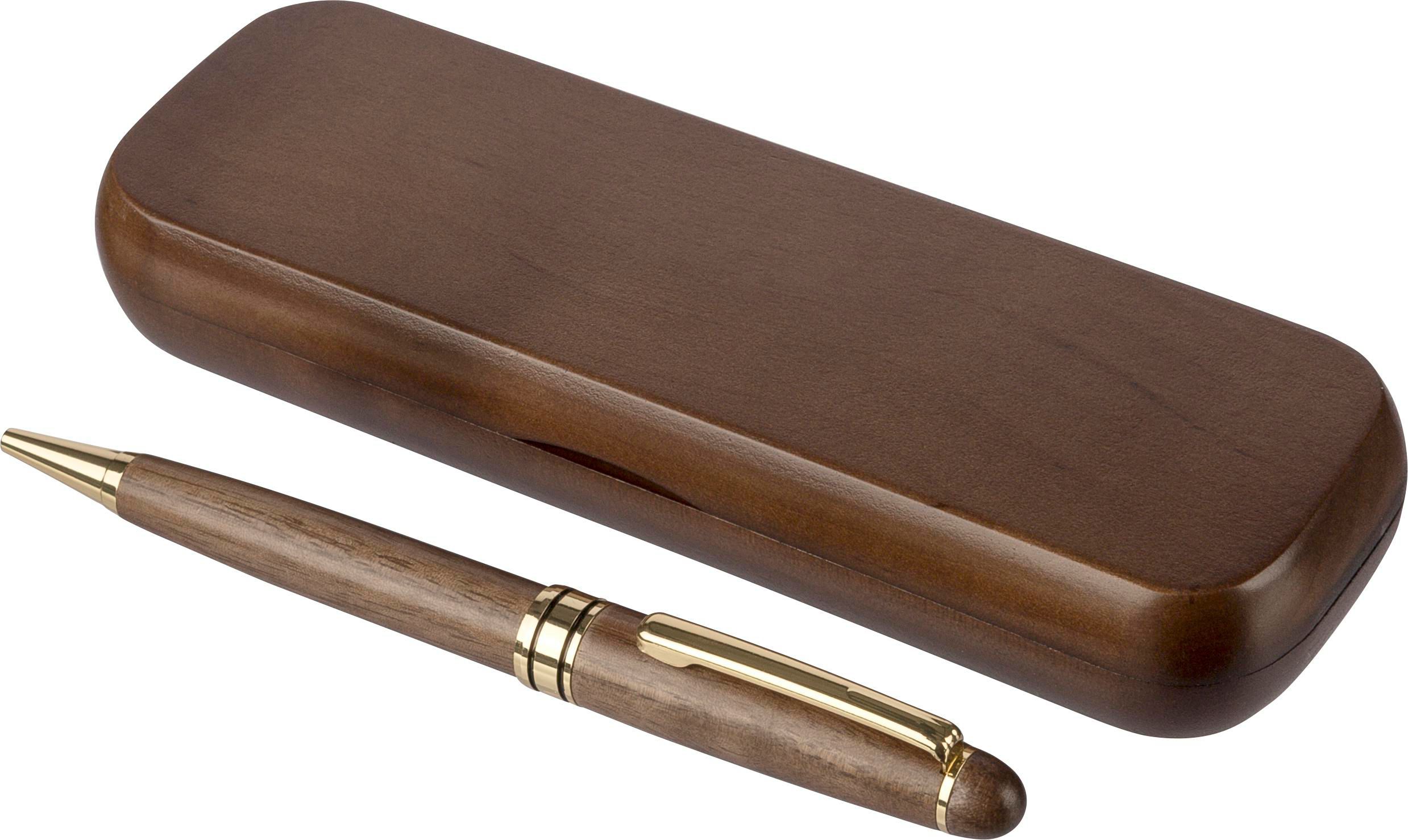 Vue 9 de Stylo bille Noa | Bois de noyer | Rotatif