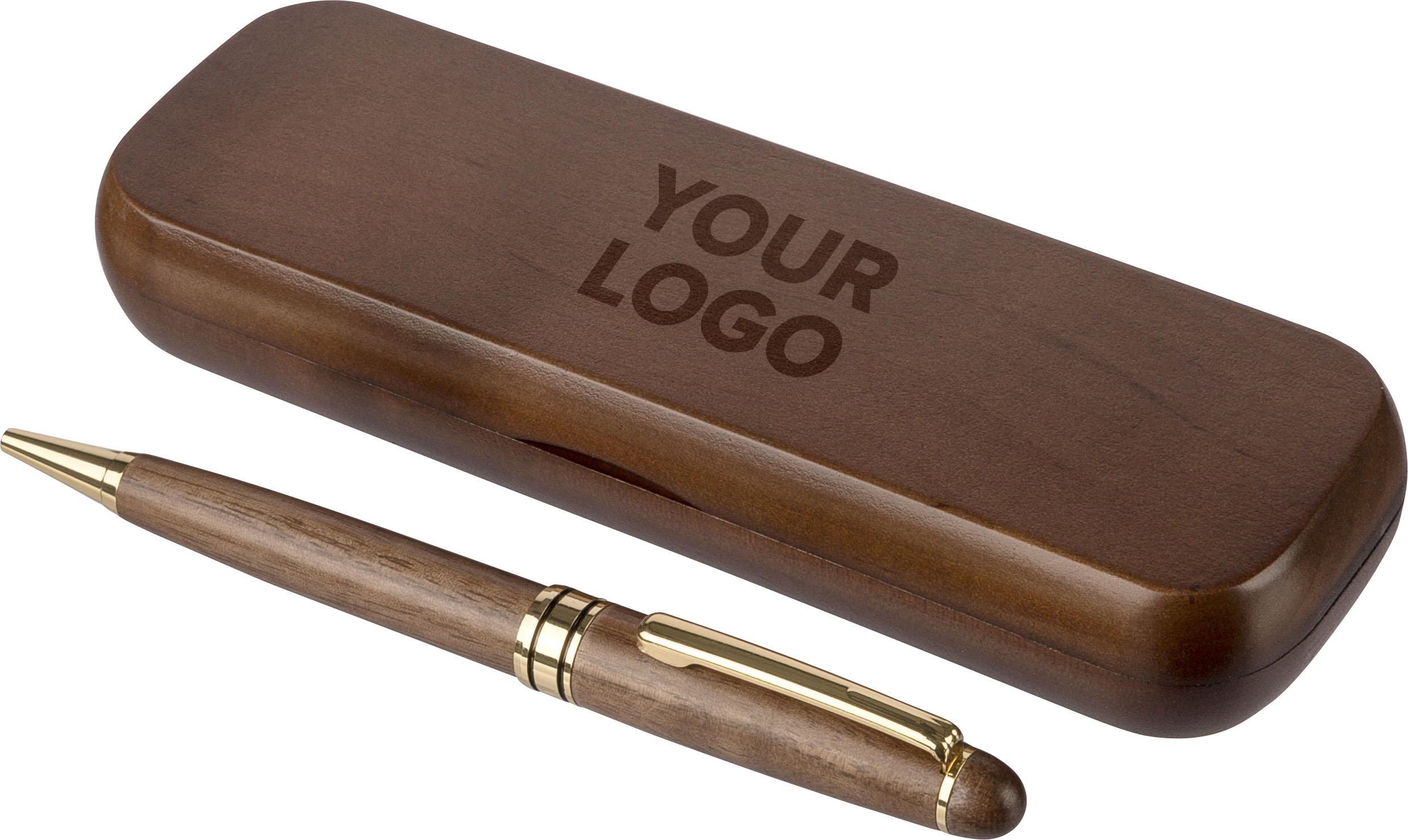 Vue 10 de Stylo bille Noa | Bois de noyer | Rotatif