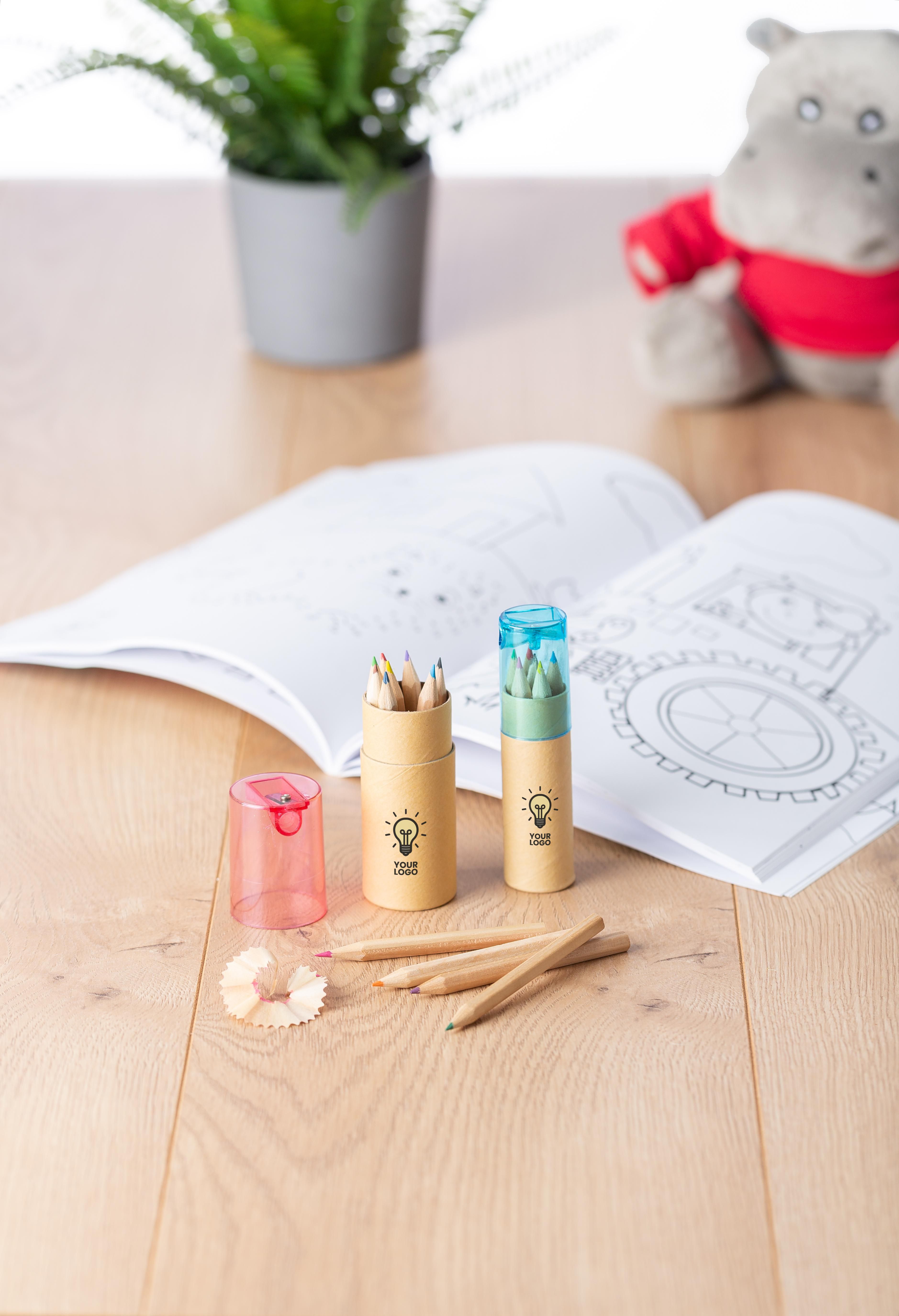 Vue 6 de Set de crayons de couleur Libbie | Carton recyclé | 6 pièces