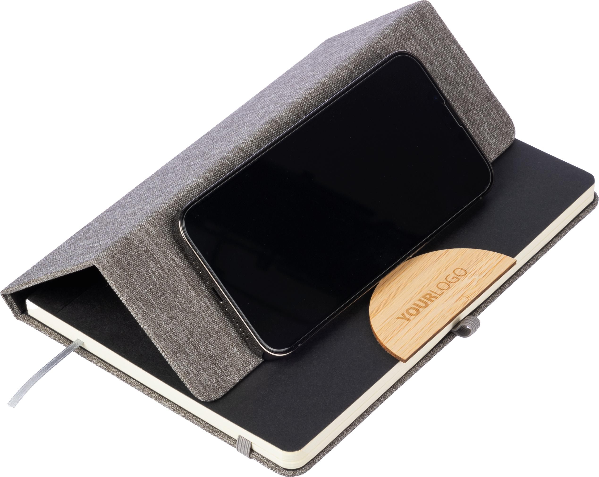 Vue 5 de Carnet Ernst | PET recyclé | A5 | Support téléphone