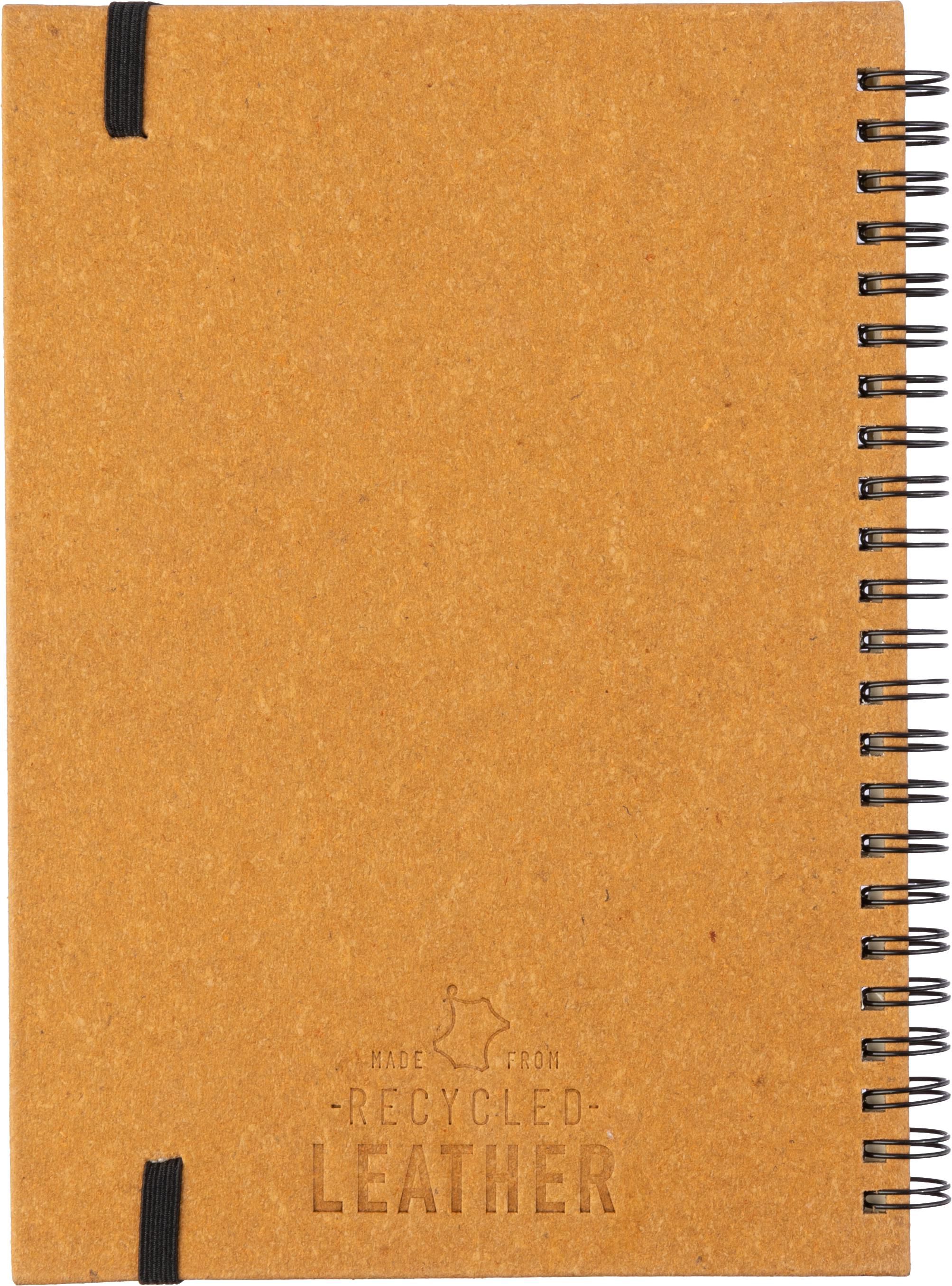 Vue 7 de Carnet Egon | Cuir recyclé | A5 | Ligné