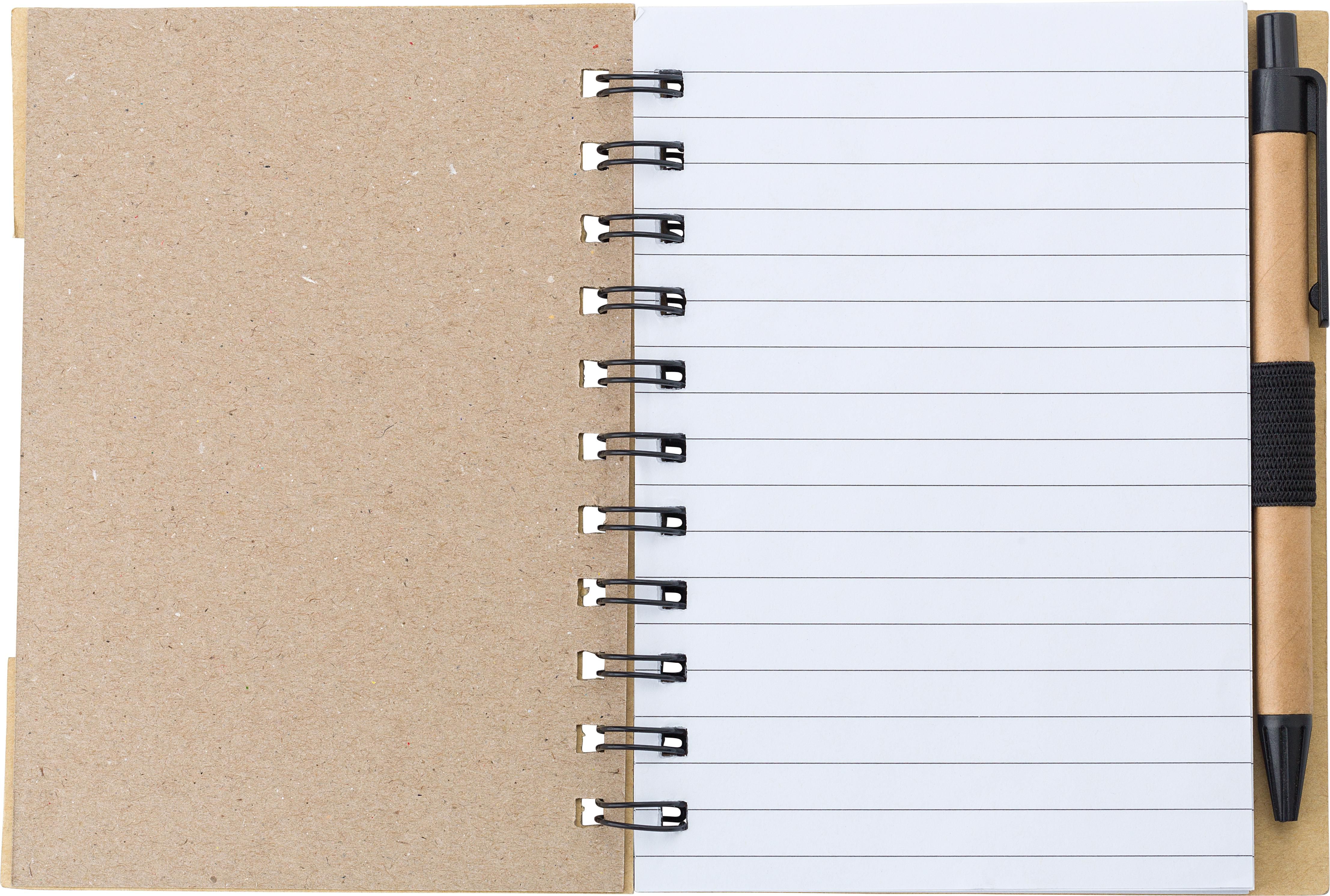 Vue 6 de Carnet Niall | Aspect bambou | Avec notes adhésives et stylo bille
