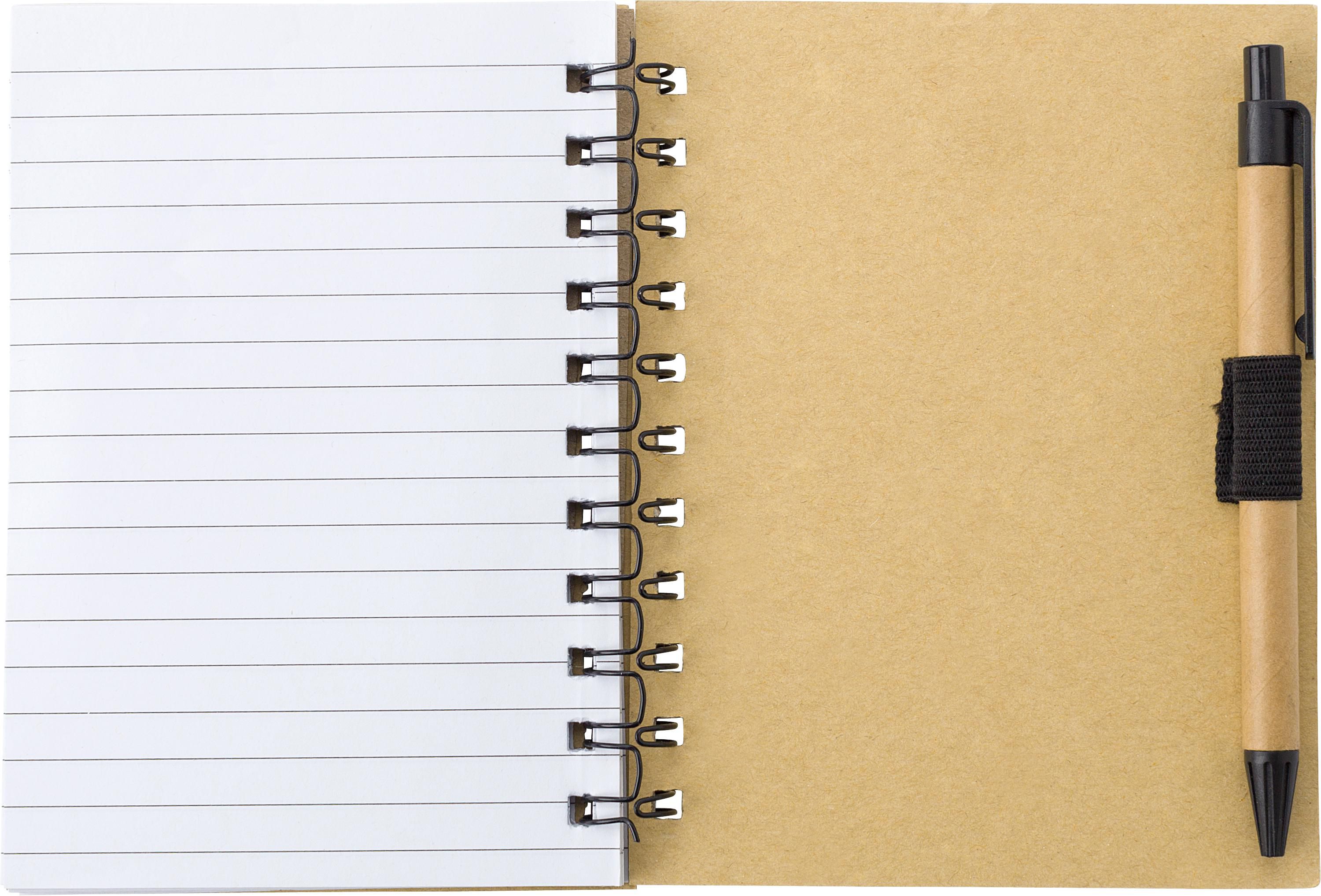 Vue 11 de Carnet Niall | Aspect bambou | Avec notes adhésives et stylo bille