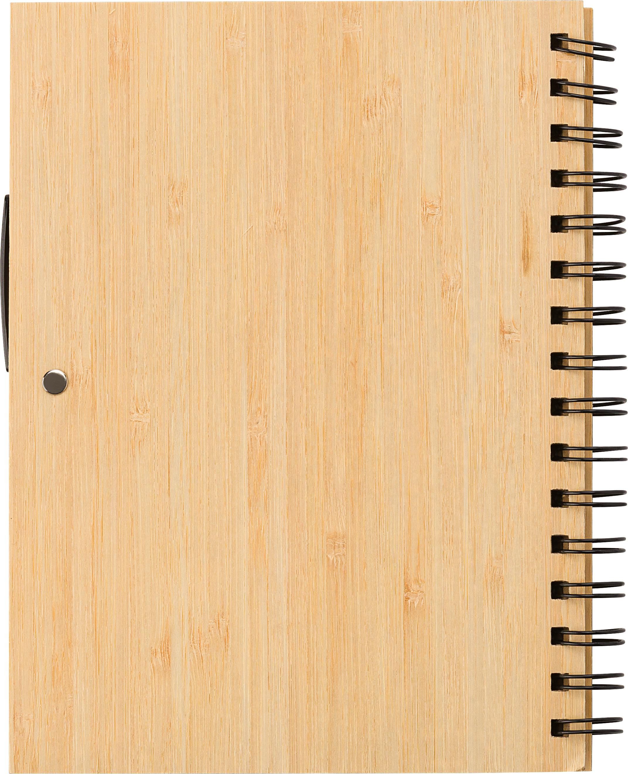 Vue 10 de Carnet Carmen | Bambou | A5 | Ligné | Avec stylo bille