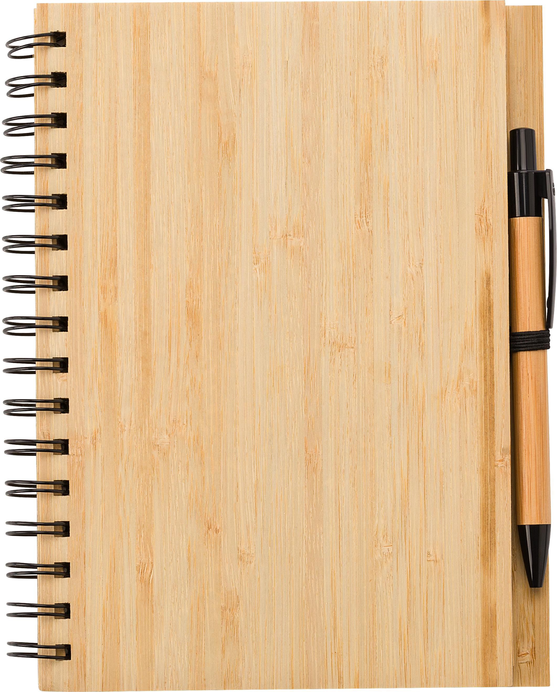 Vue 8 de Carnet Carmen | Bambou | A5 | Ligné | Avec stylo bille