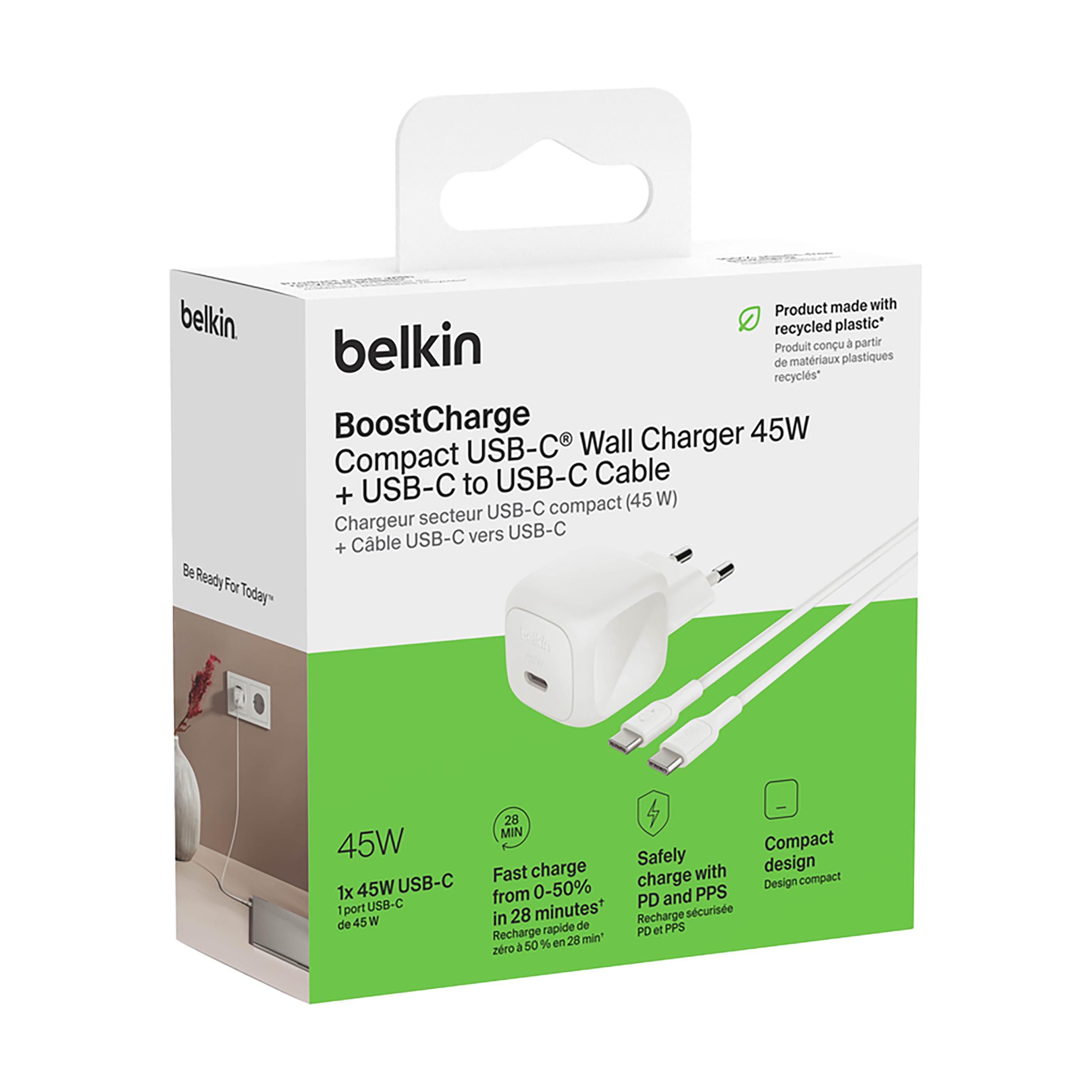 Vue 5 de Belkin 45W USB PD Wall Charger avec PPS et Cable