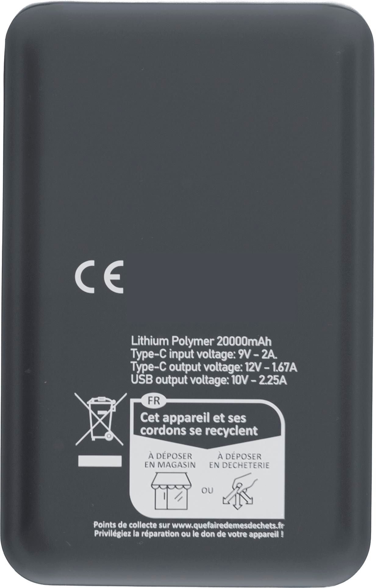 Vue 8 de Batterie externe Rayen | Recyclée | 20&nbsp;000 mAh