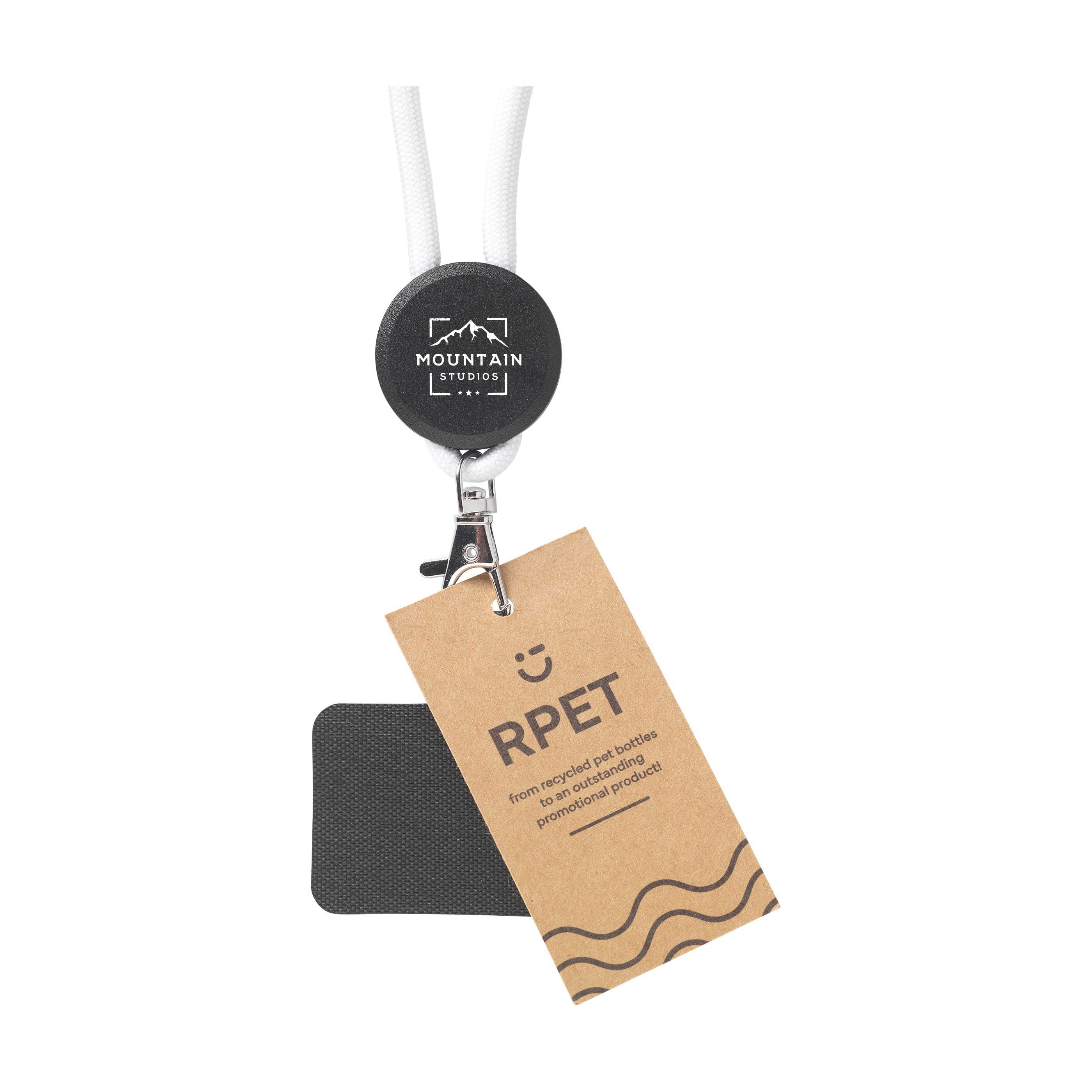 Vue 4 de Lace Lanyard GRS RPET 0,5 cm cordelière téléphonique