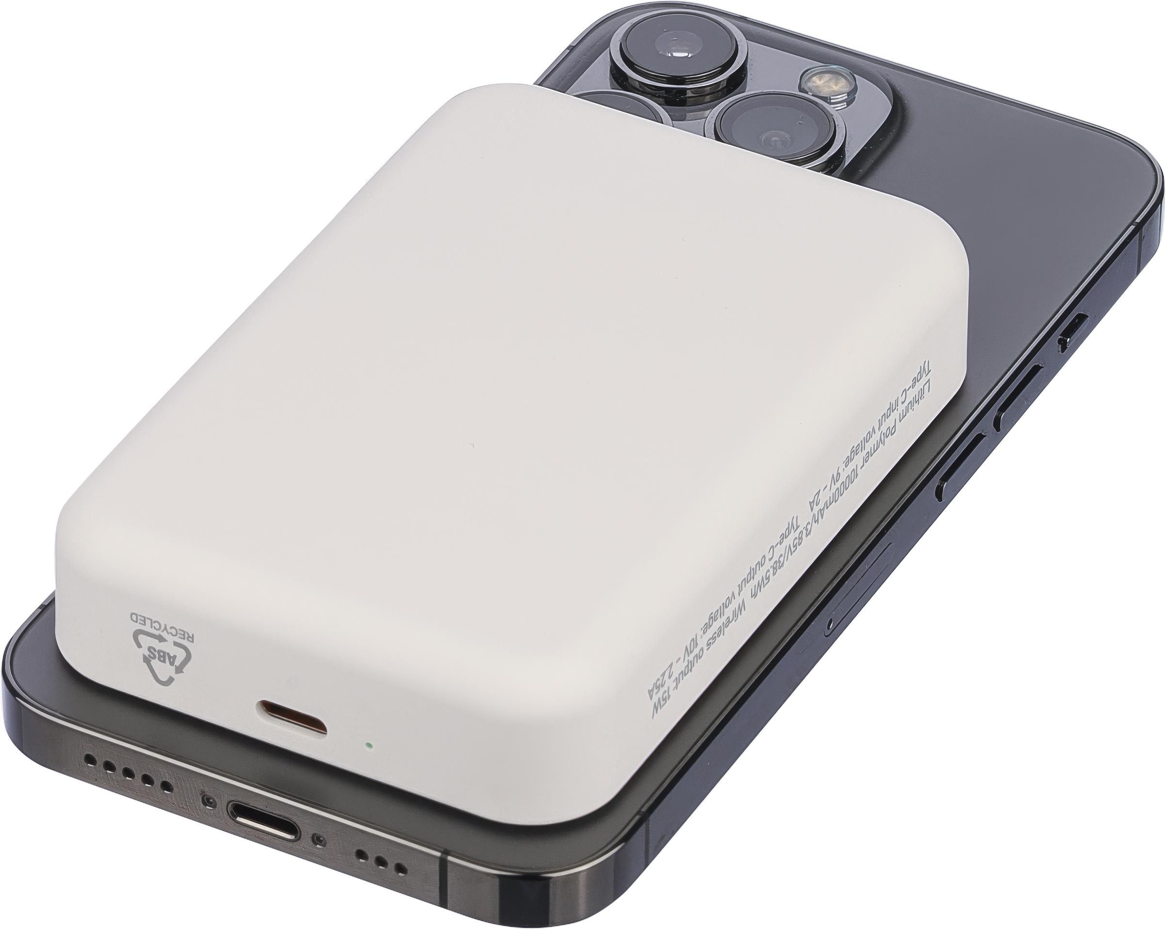 Vue 6 de Batterie externe avec chargeur sans fil Meno | Recyclée | 10&nbsp;000 mAh | Compatible MagSafe