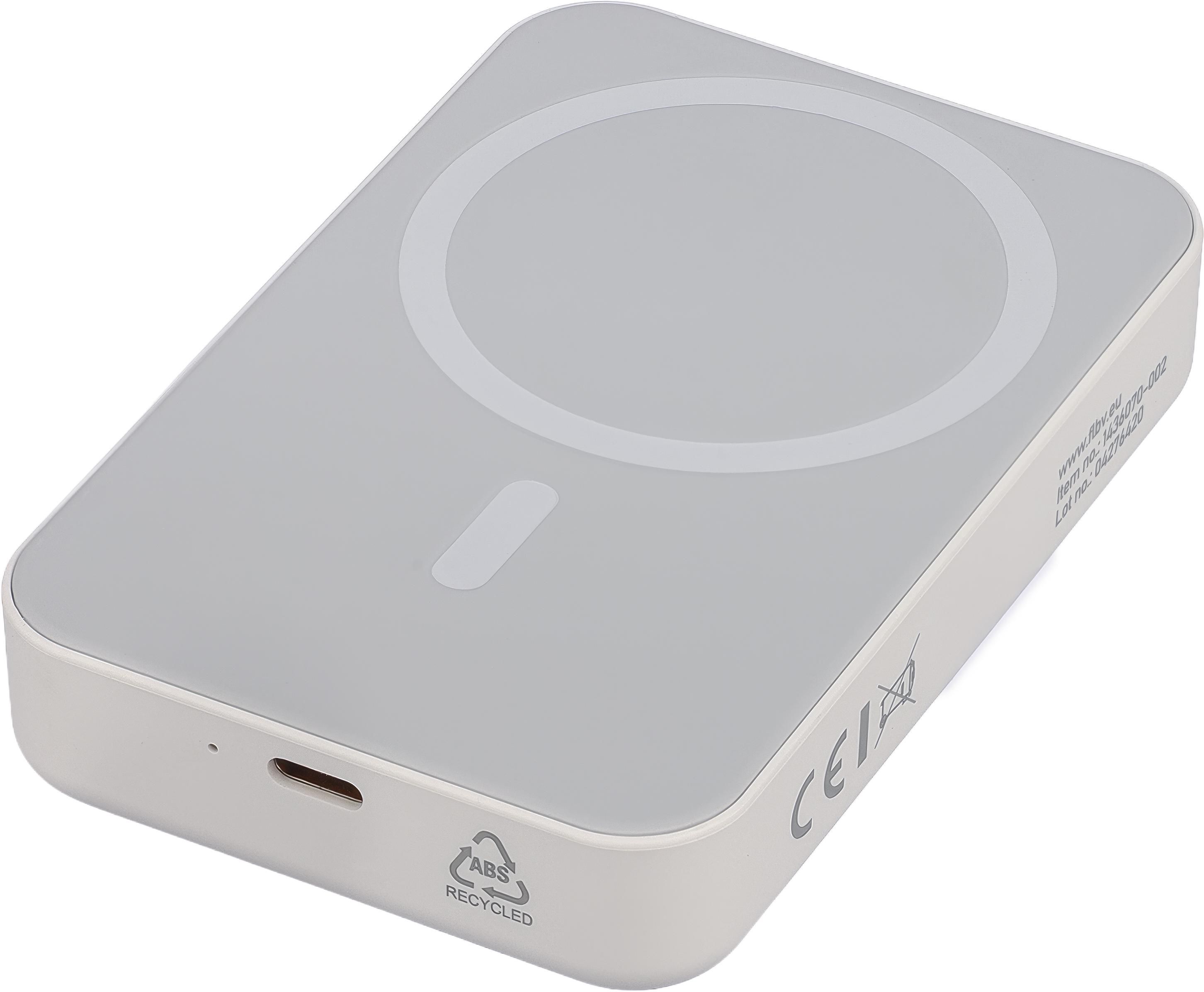 Vue 2 de Batterie externe avec chargeur sans fil Meno | Recyclée | 10&nbsp;000 mAh | Compatible MagSafe