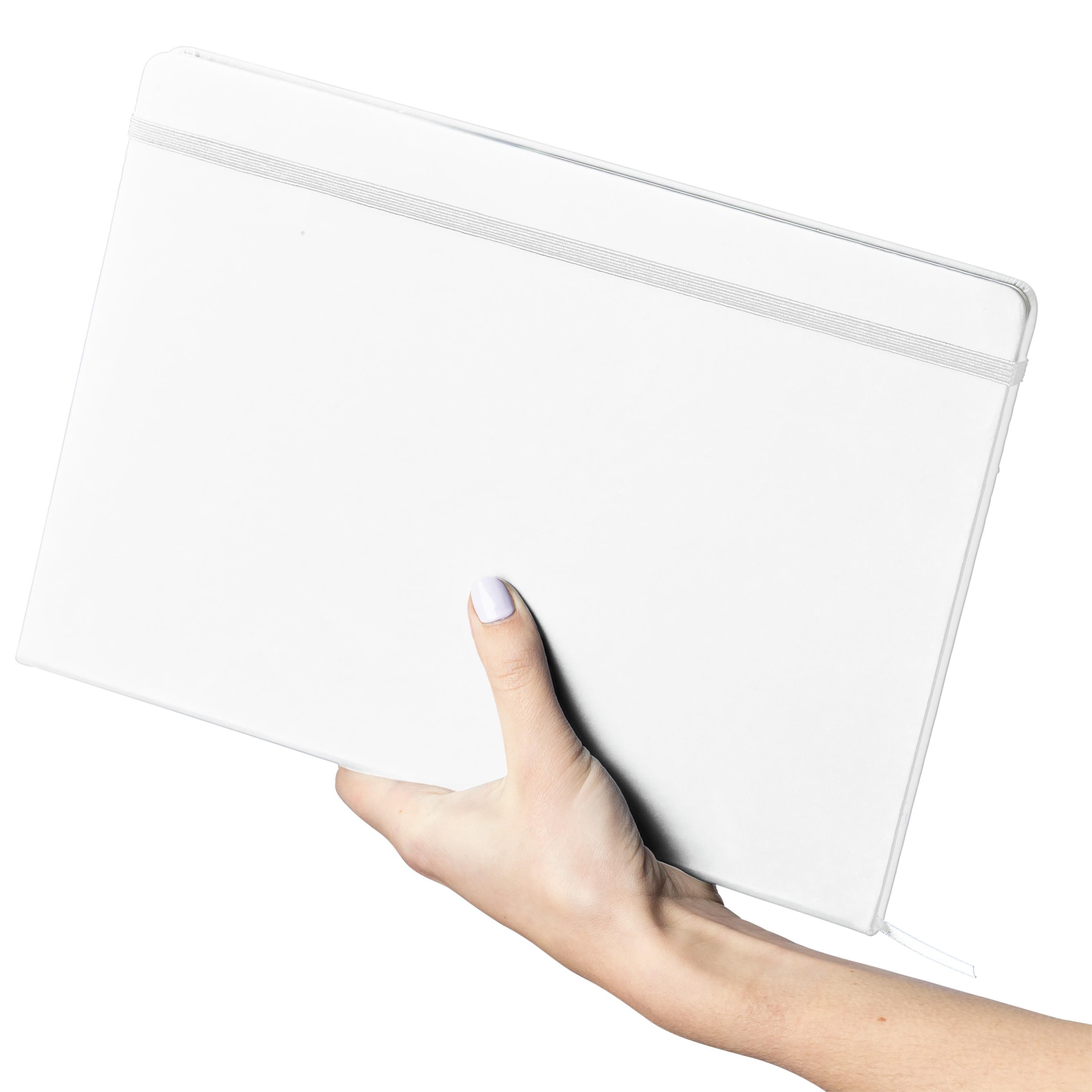 Vue 3 de Carnet Azure | PU recyclé | A4 | Ligné