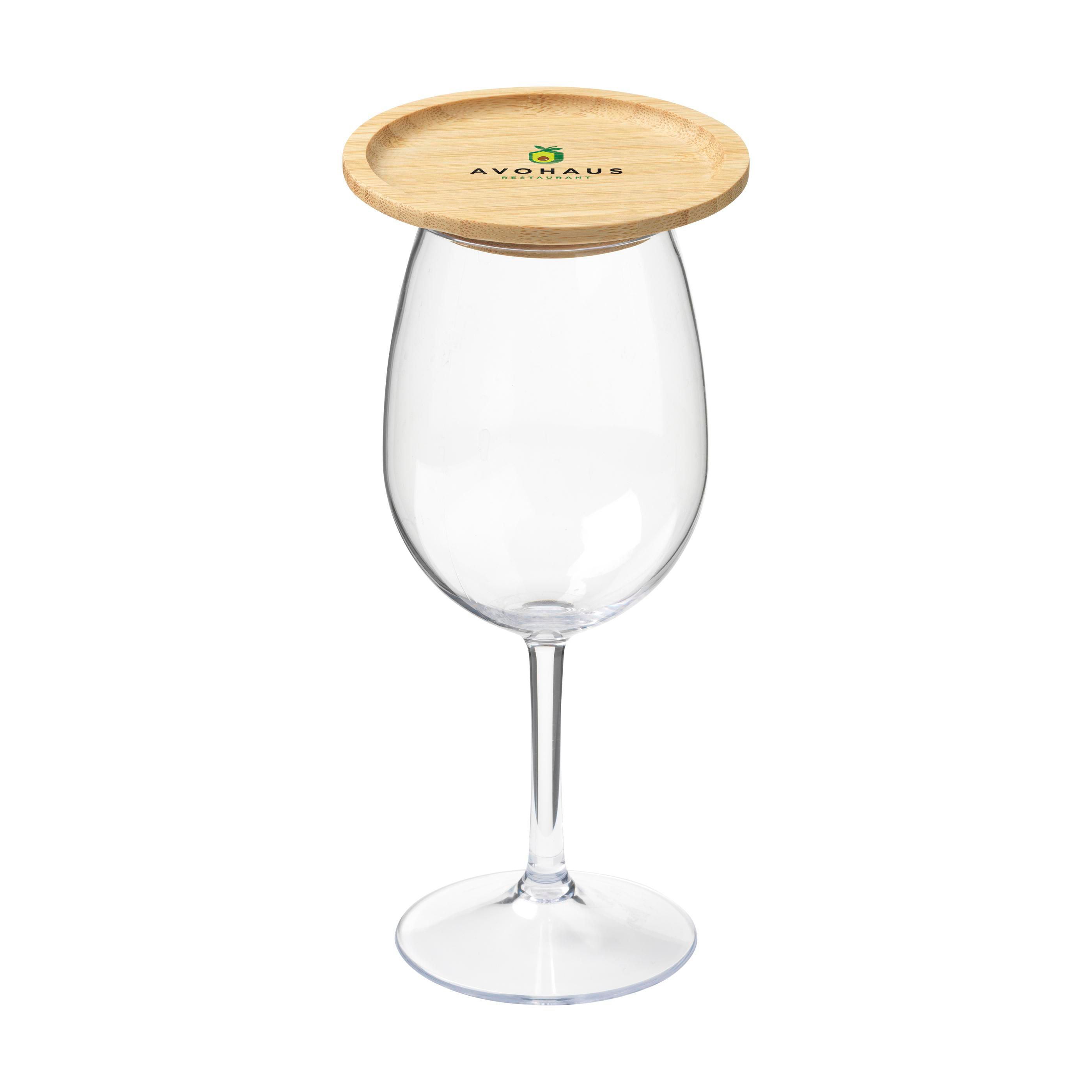 Vue 2 de Wooosh Piccolo Bamboo Wine Glass Topper