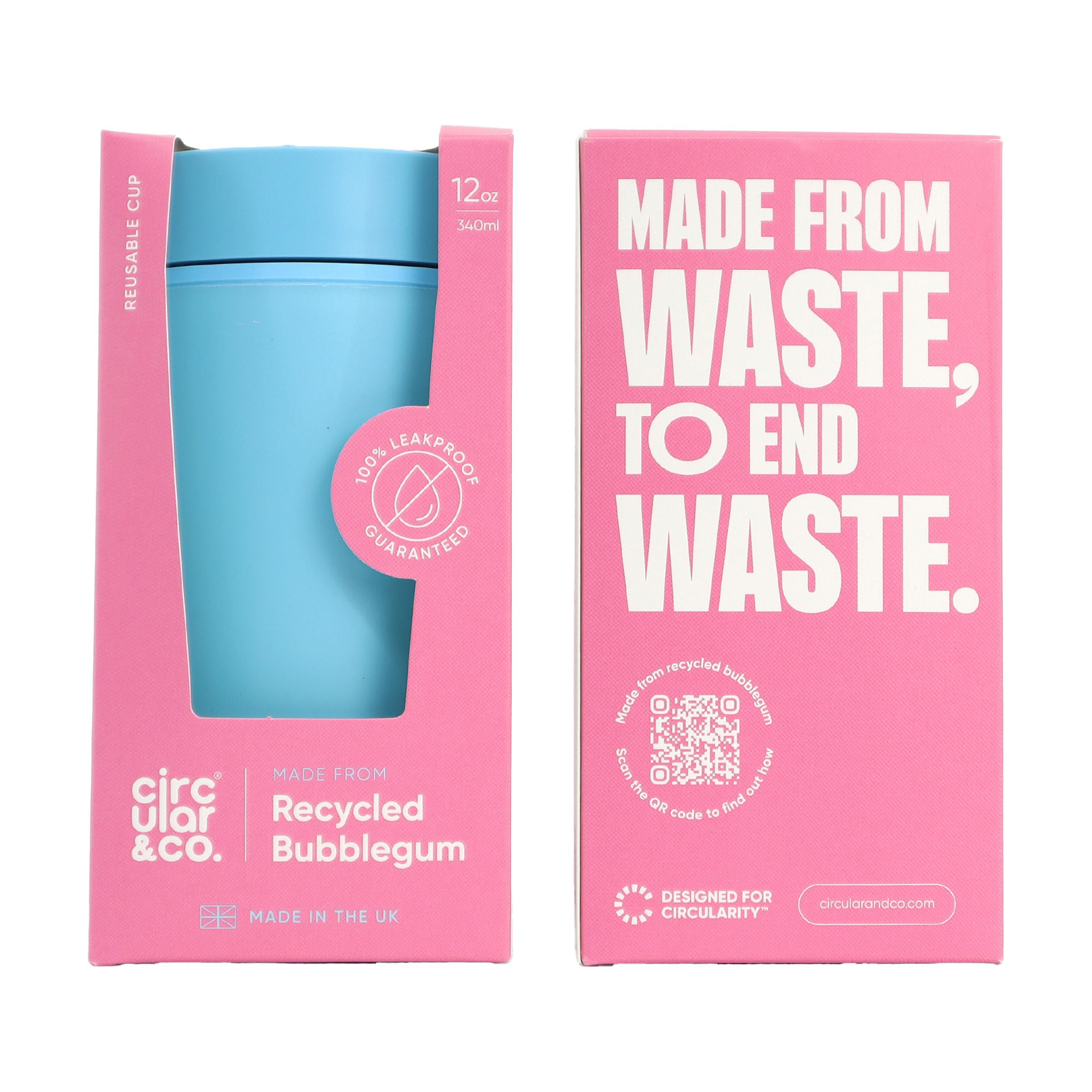 Vue 2 de Circular&Co Recycled Bubblegum Coffee Cup 340 ml mug