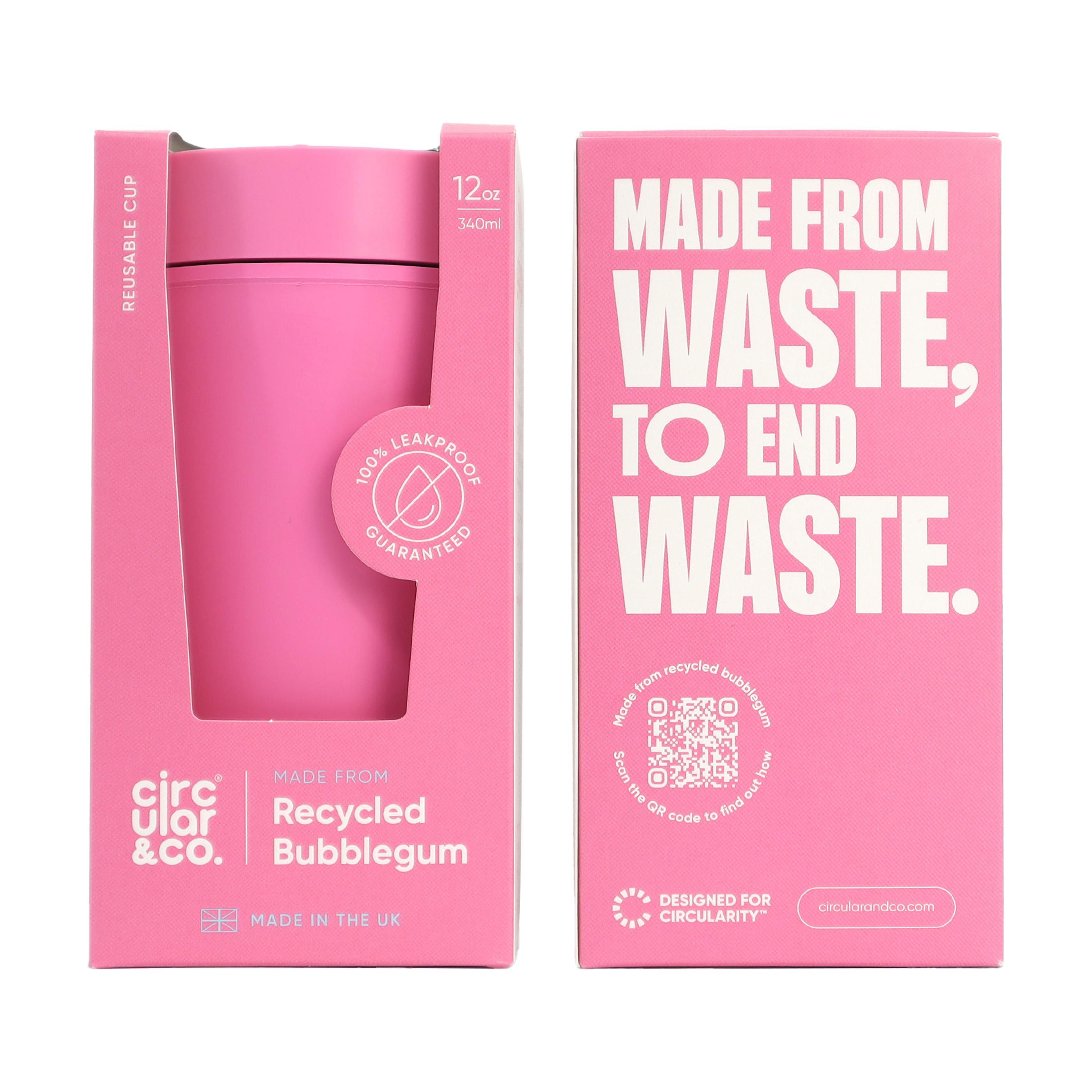 Vue 7 de Circular&Co Recycled Bubblegum Coffee Cup 340 ml mug
