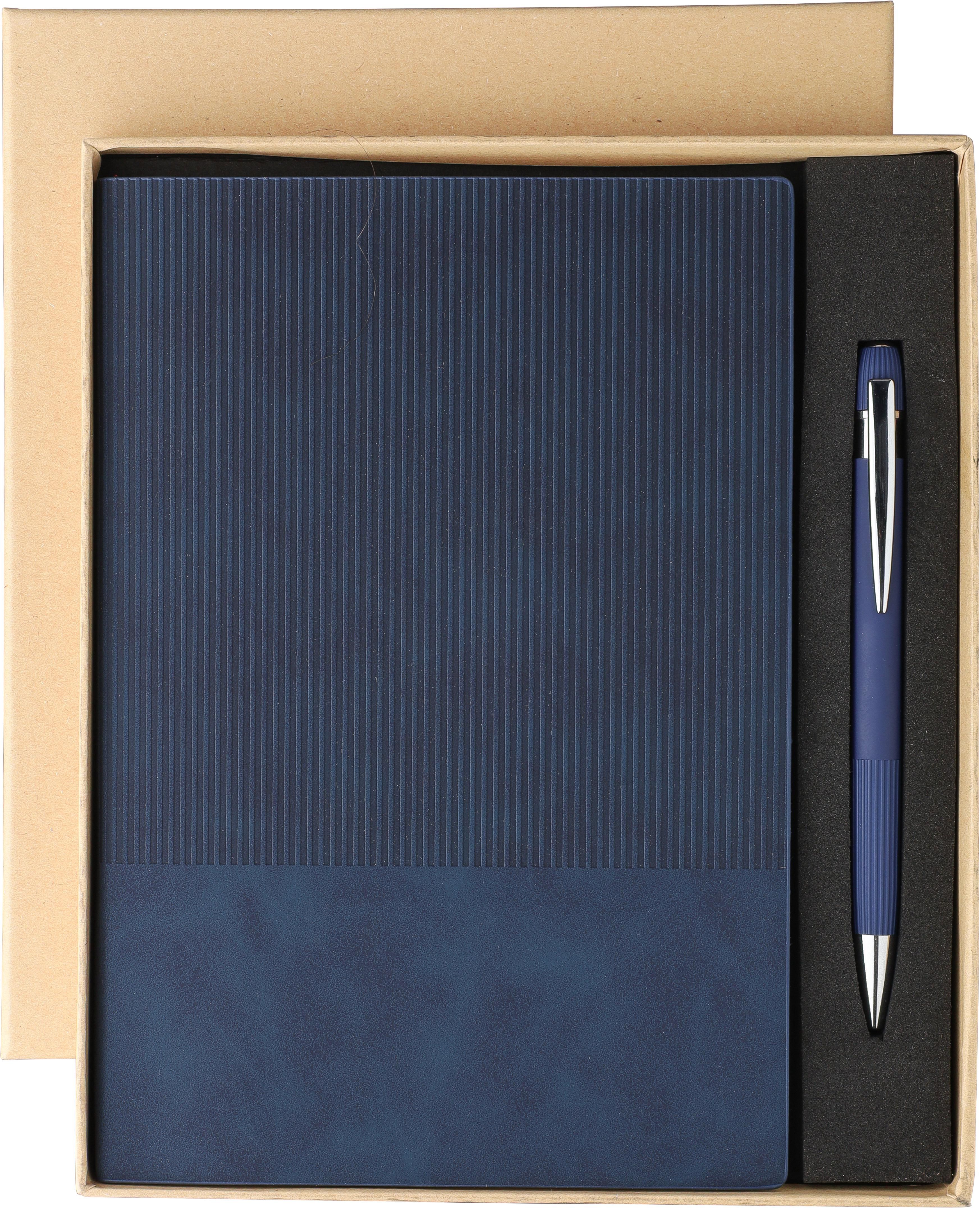 Set carnet Tarek | PU recyclé | A5 | Avec stylo bille