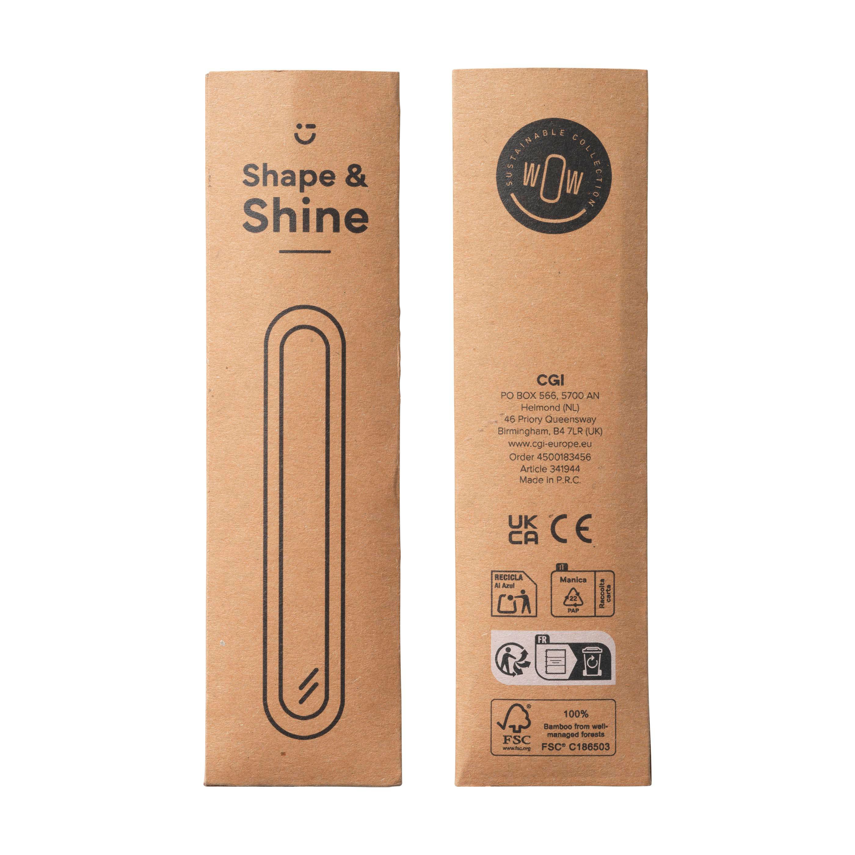 Vue 3 de Shape & Shine Bamboo lime à ongles,