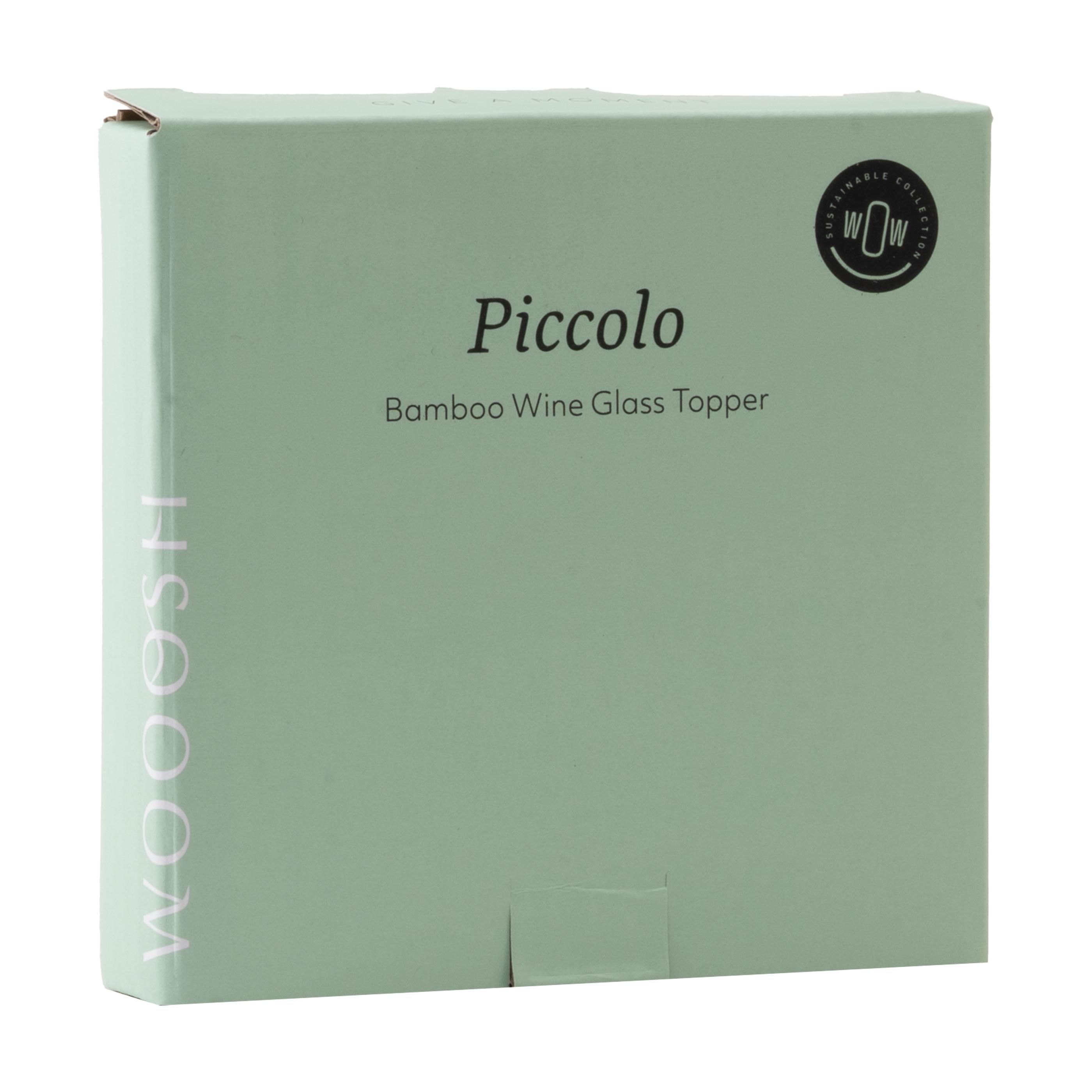 Vue 5 de Wooosh Piccolo Bamboo Wine Glass Topper