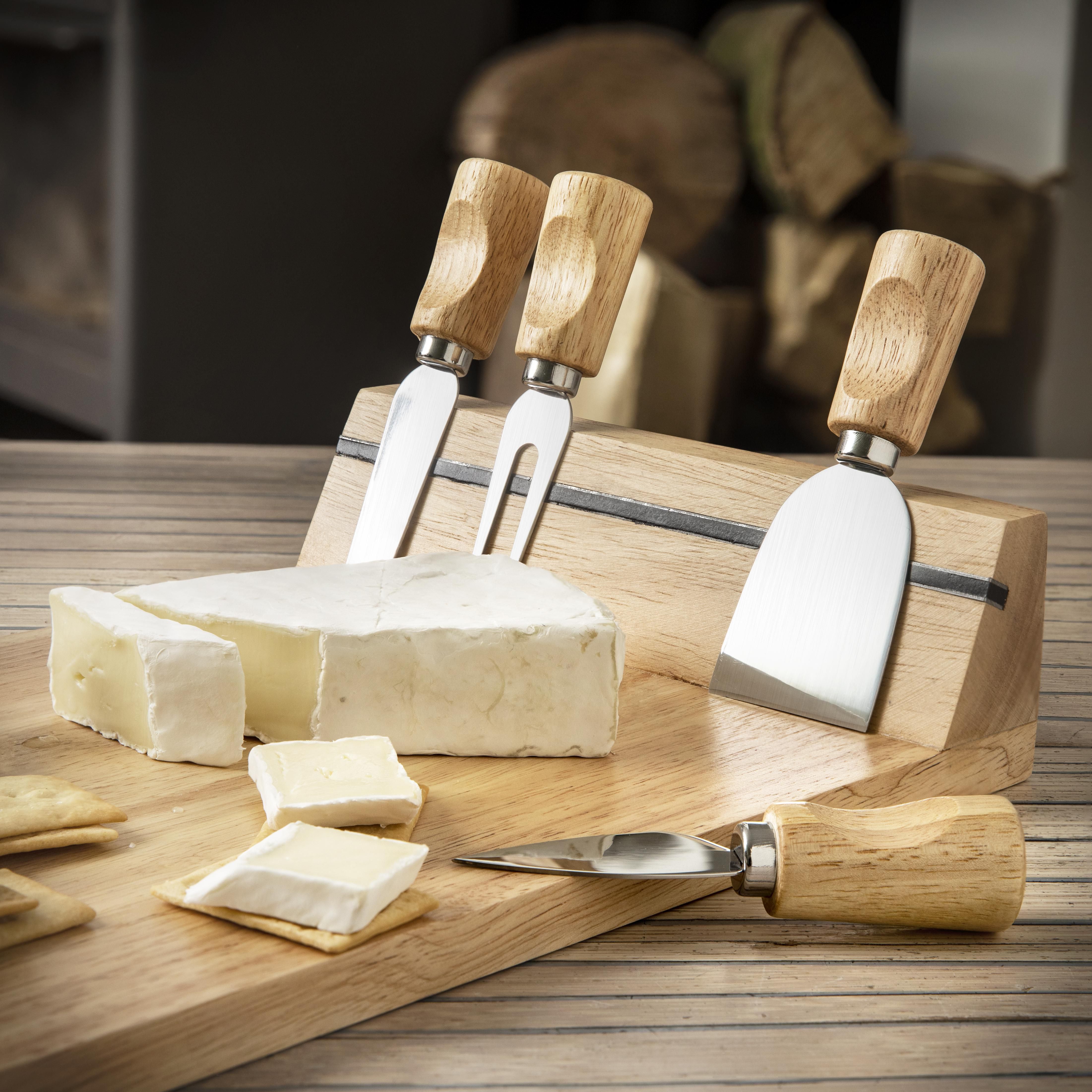 Vue 5 de Plateau à fromages Arlo | Bambou | 4 pcs