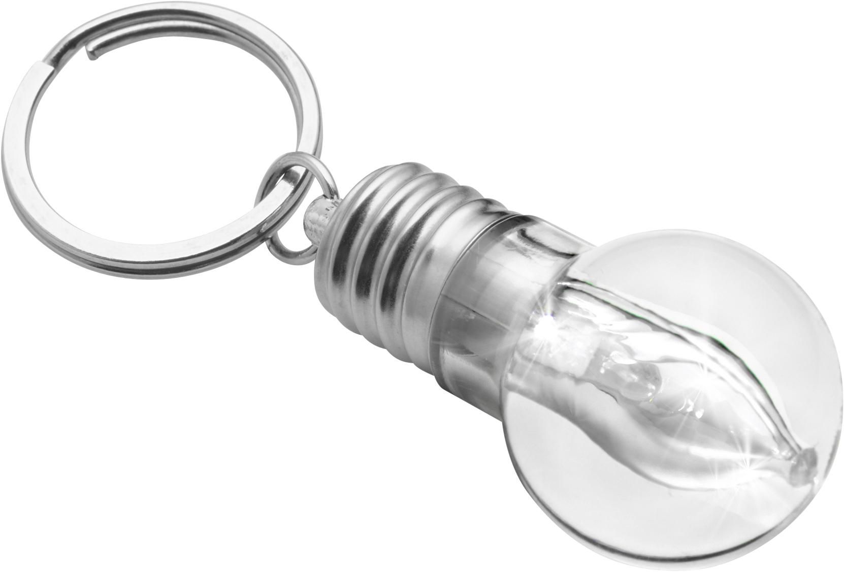 Vue 2 de Porte-clés Hakeem | Plastique | Forme d'ampoule | LED