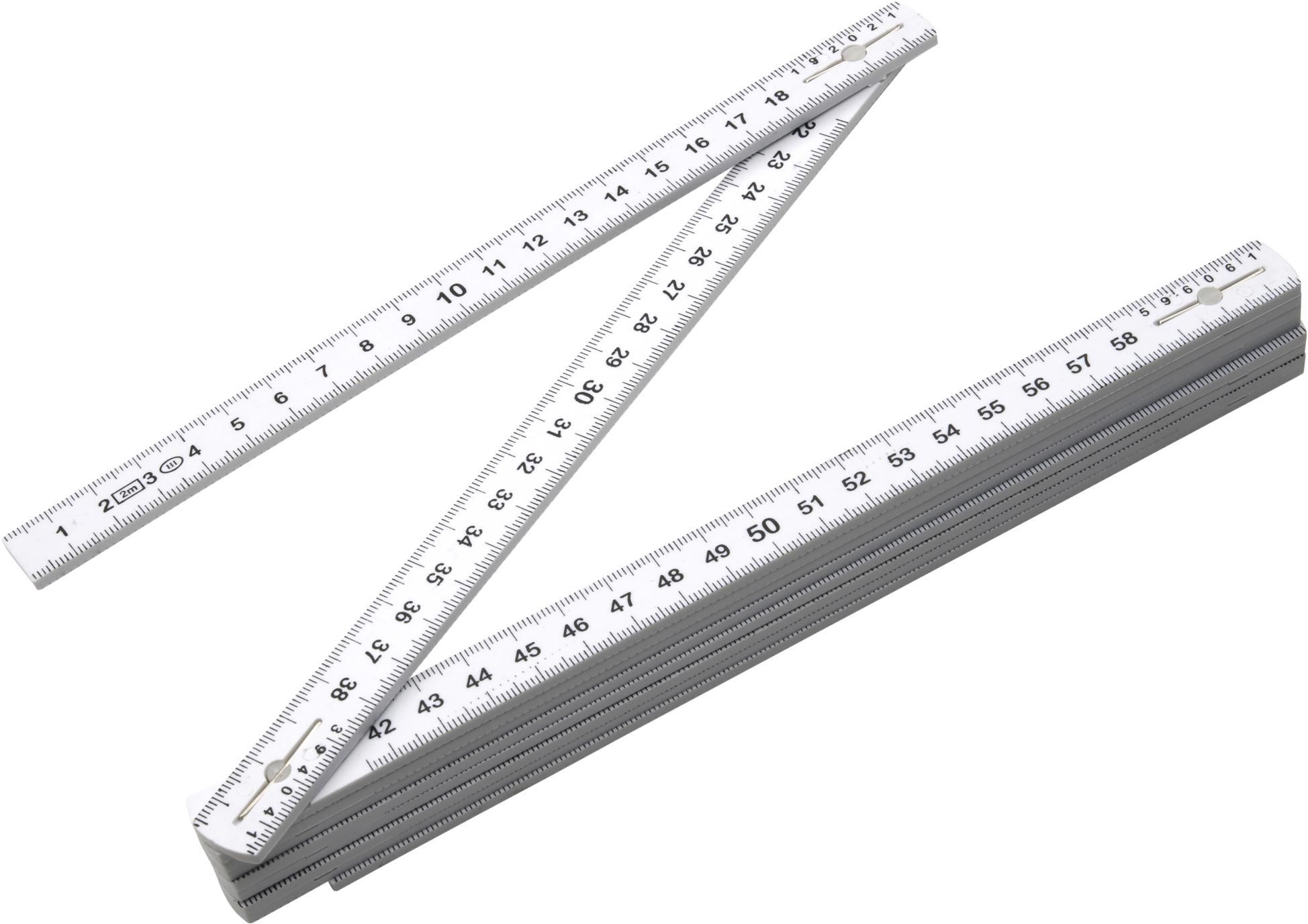 Vue 3 de Règle pliante Karl | Plastique | 2 mètres