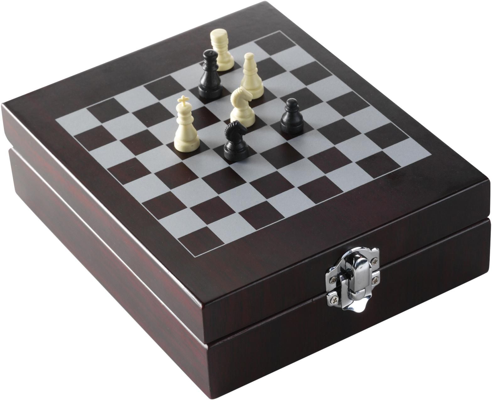 Set de vin Renée | Coffret en bois | Couvercle damier | 4 pcs