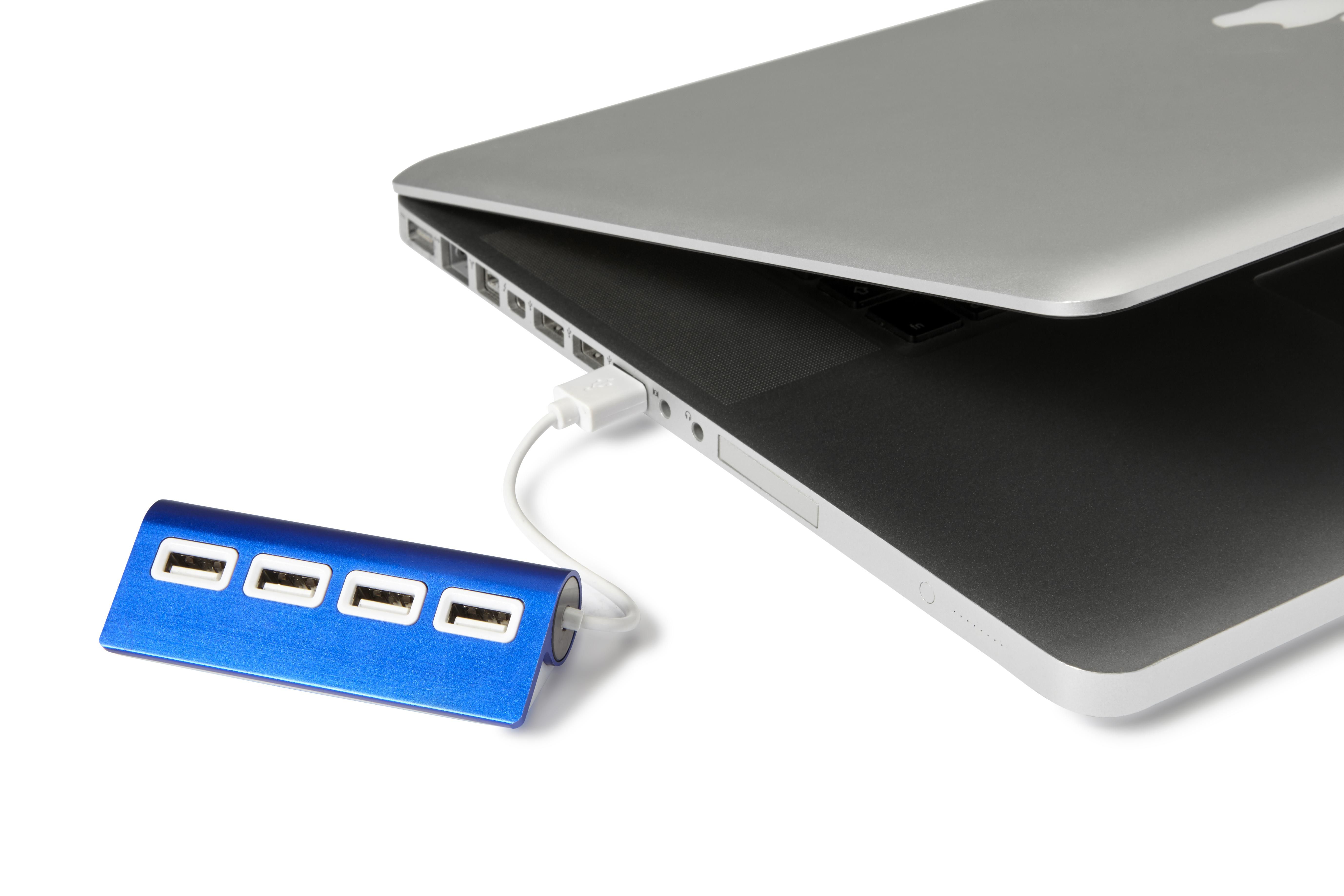 Vue 2 de Hub USB Leo | Aluminium | 4 ports
