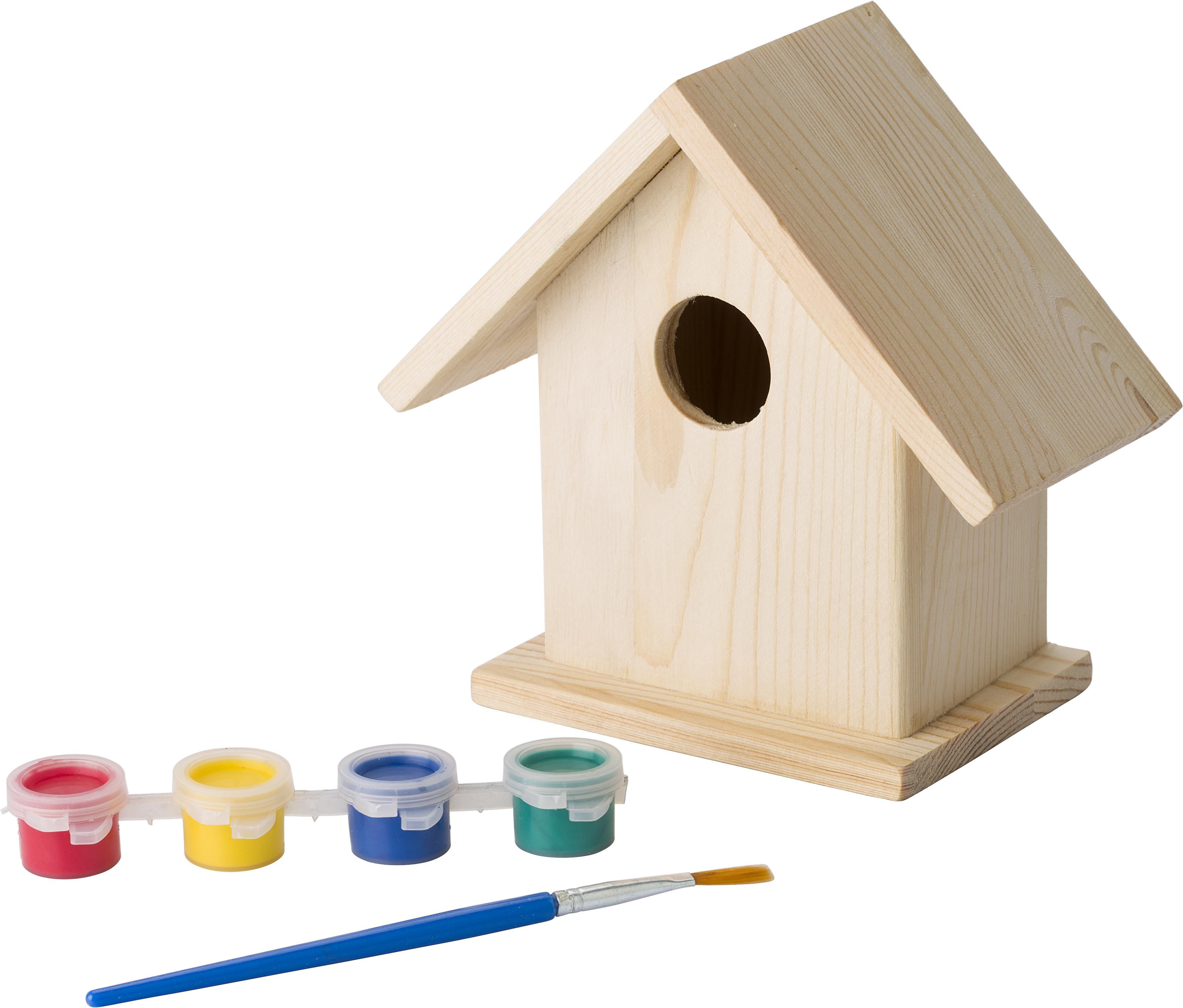 Vue 3 de Nichoir Wesley | Bois | Set de peinture