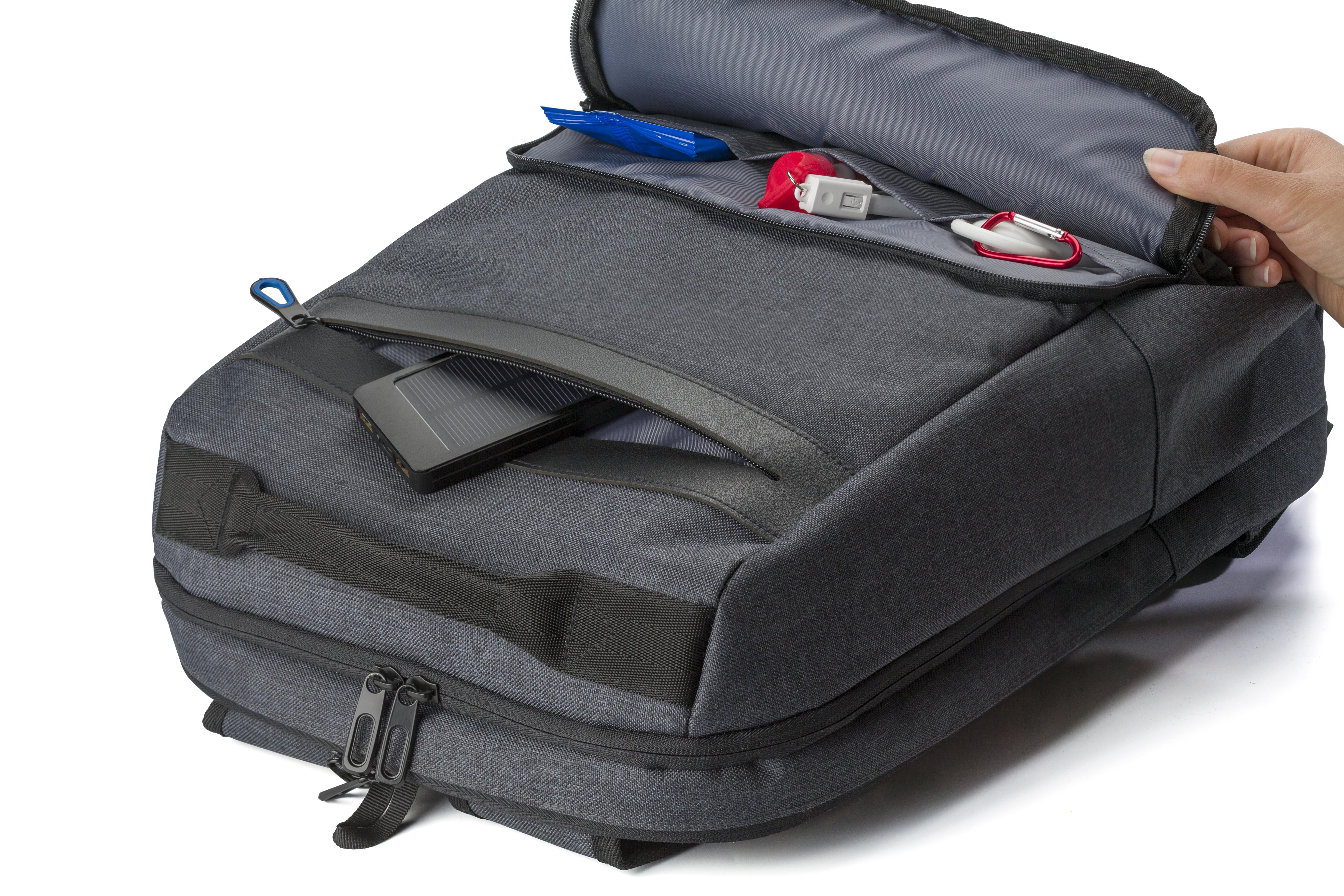 Vue 9 de Sac à dos pour ordinateur portable Romy | Plastique | Anti-vol