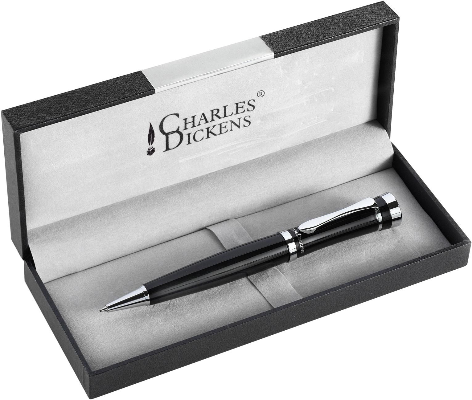 Vue 3 de Charles Dickens stylo bille Bibi | Métal