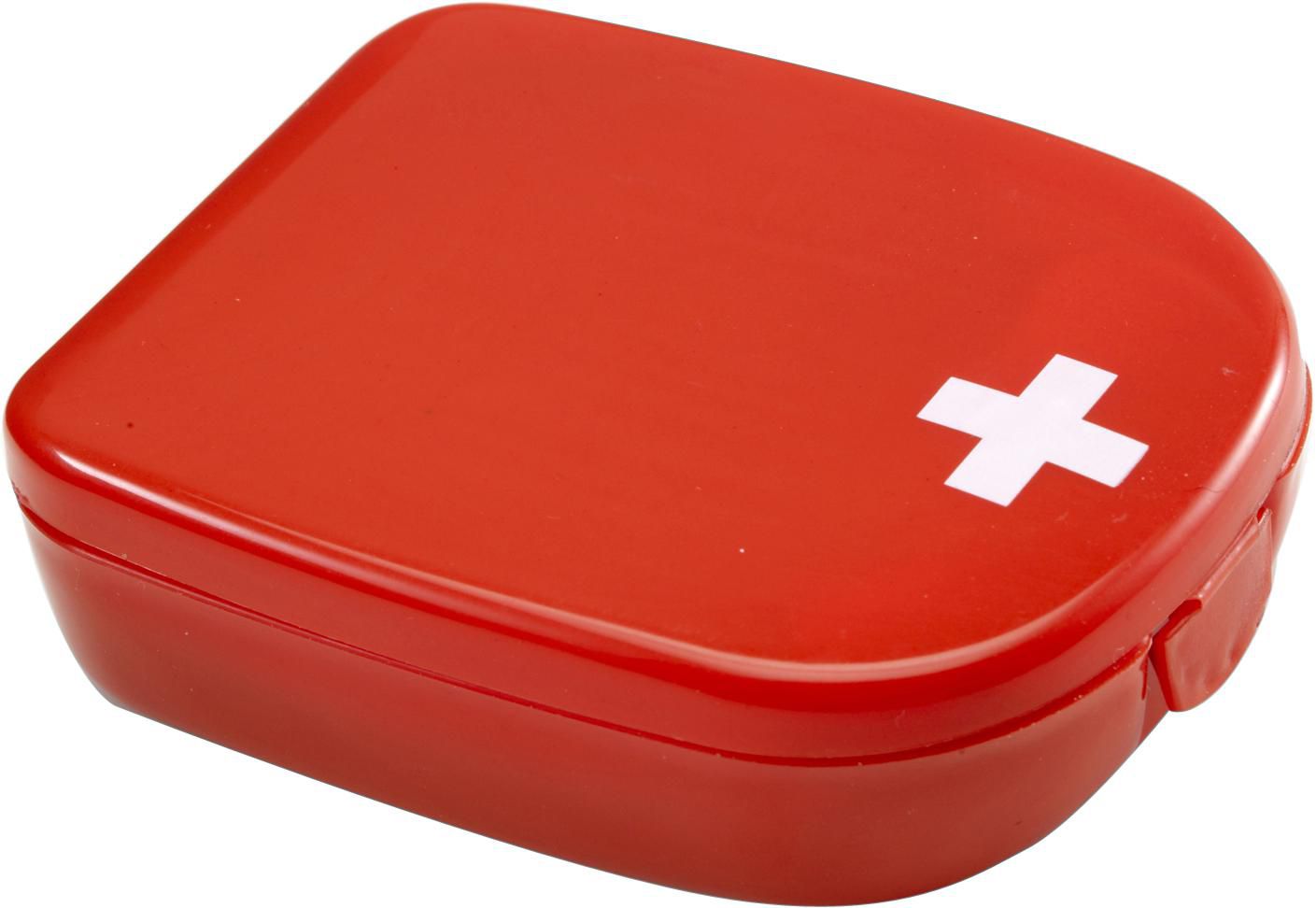 Trousse de premiers secours Mila | Boîte plastique | Rouge croix blanche