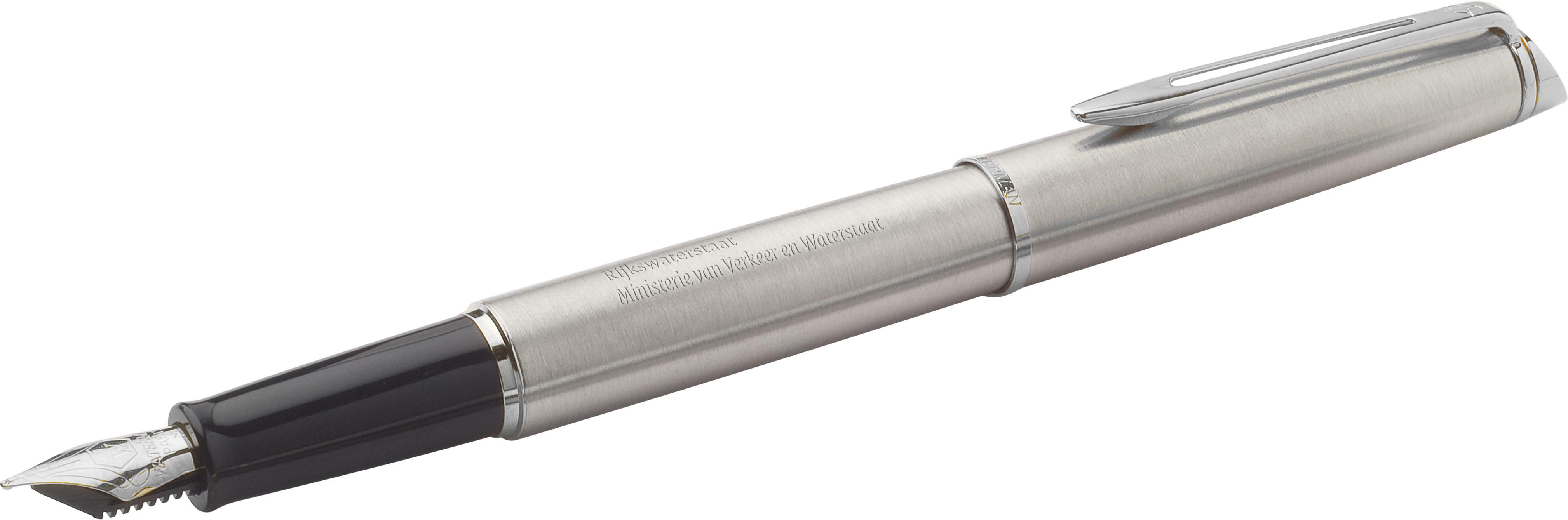 Vue 2 de Waterman Hemisphere stylo plume | Acier inoxydable