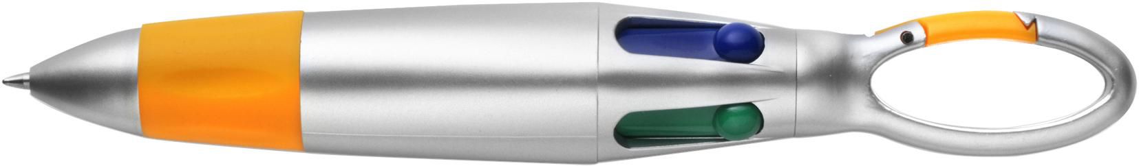 Vue 4 de Stylo bille Marvin | Plastique | 4 couleurs d'encre