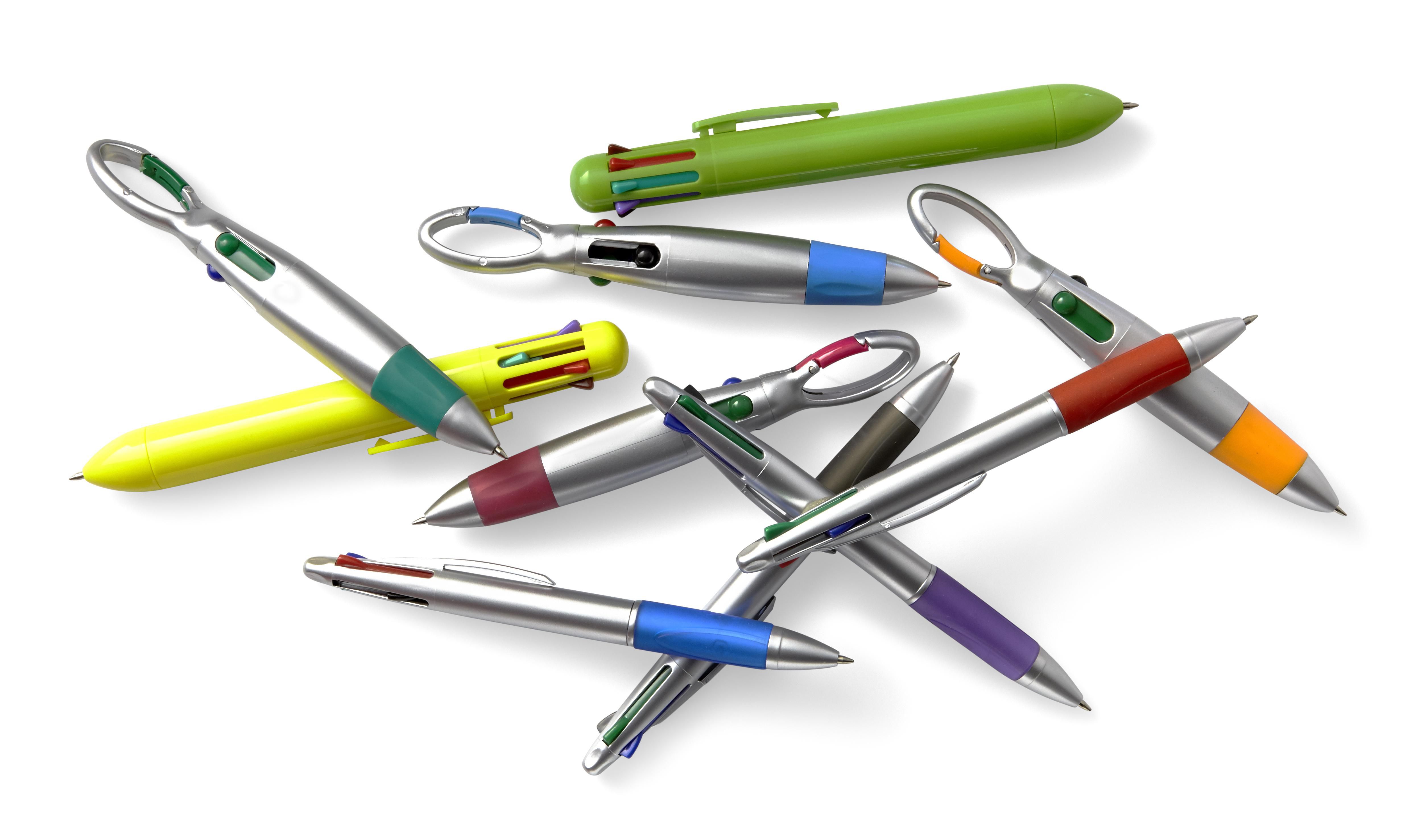 Vue 6 de Stylo bille Marvin | Plastique | 4 couleurs d'encre