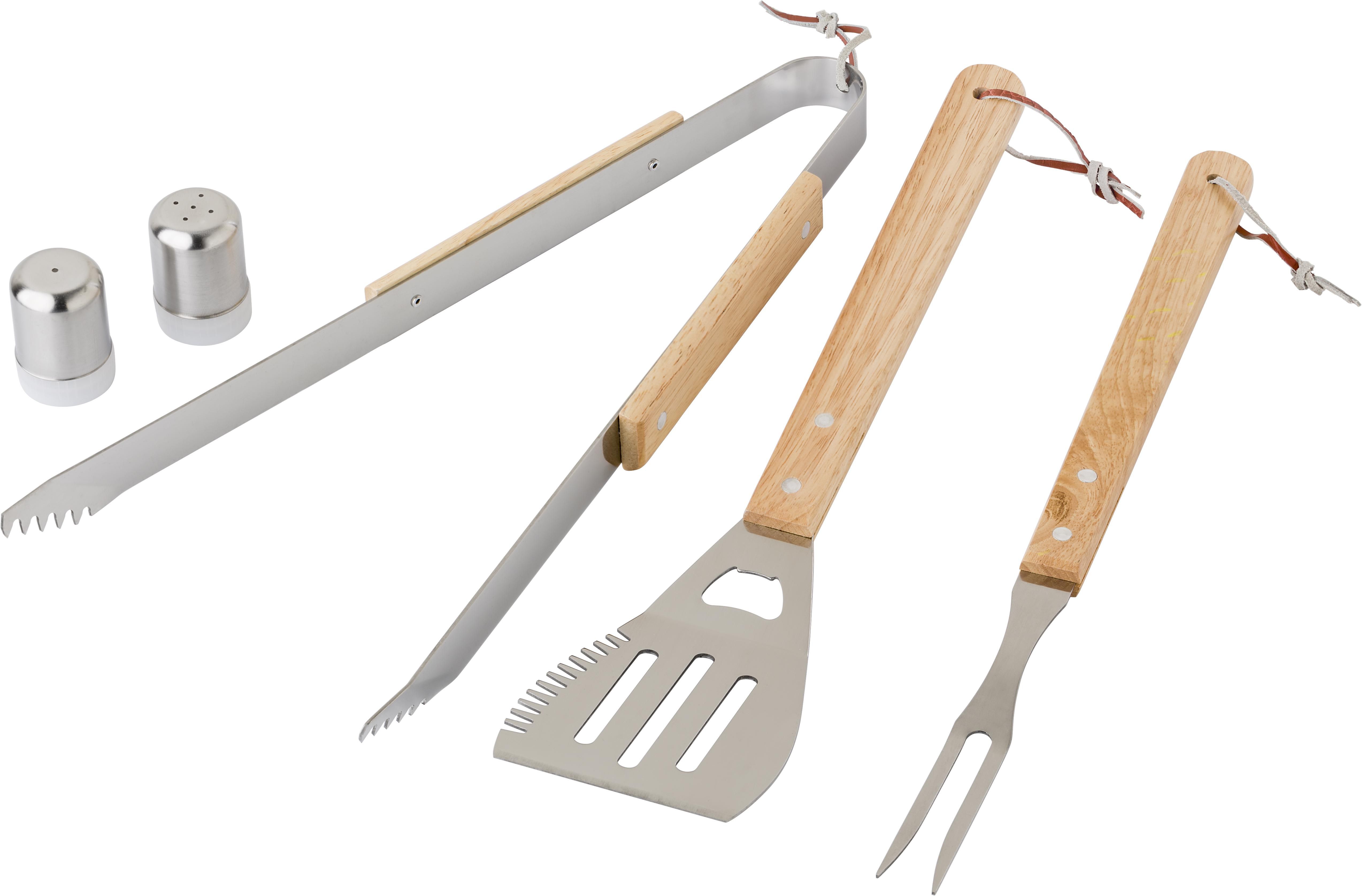 Vue 4 de Set barbecue Hugo | Inox | Tablier