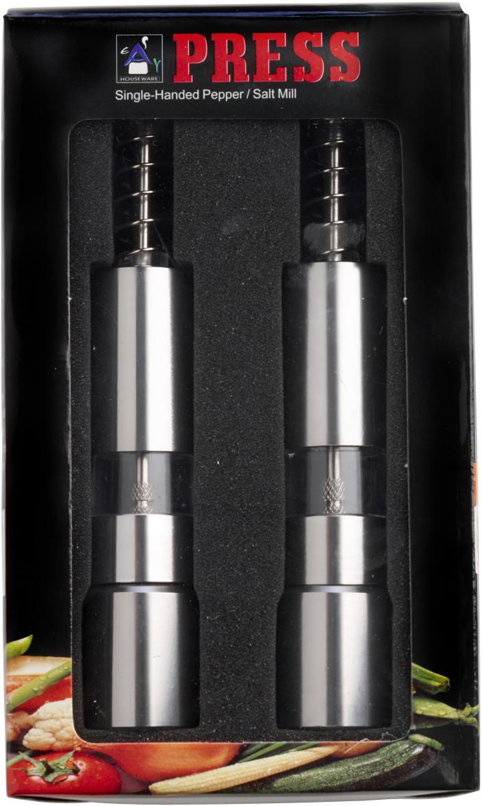 Vue 3 de Set moulins sel et poivre Annalena | Inox | 2 pcs