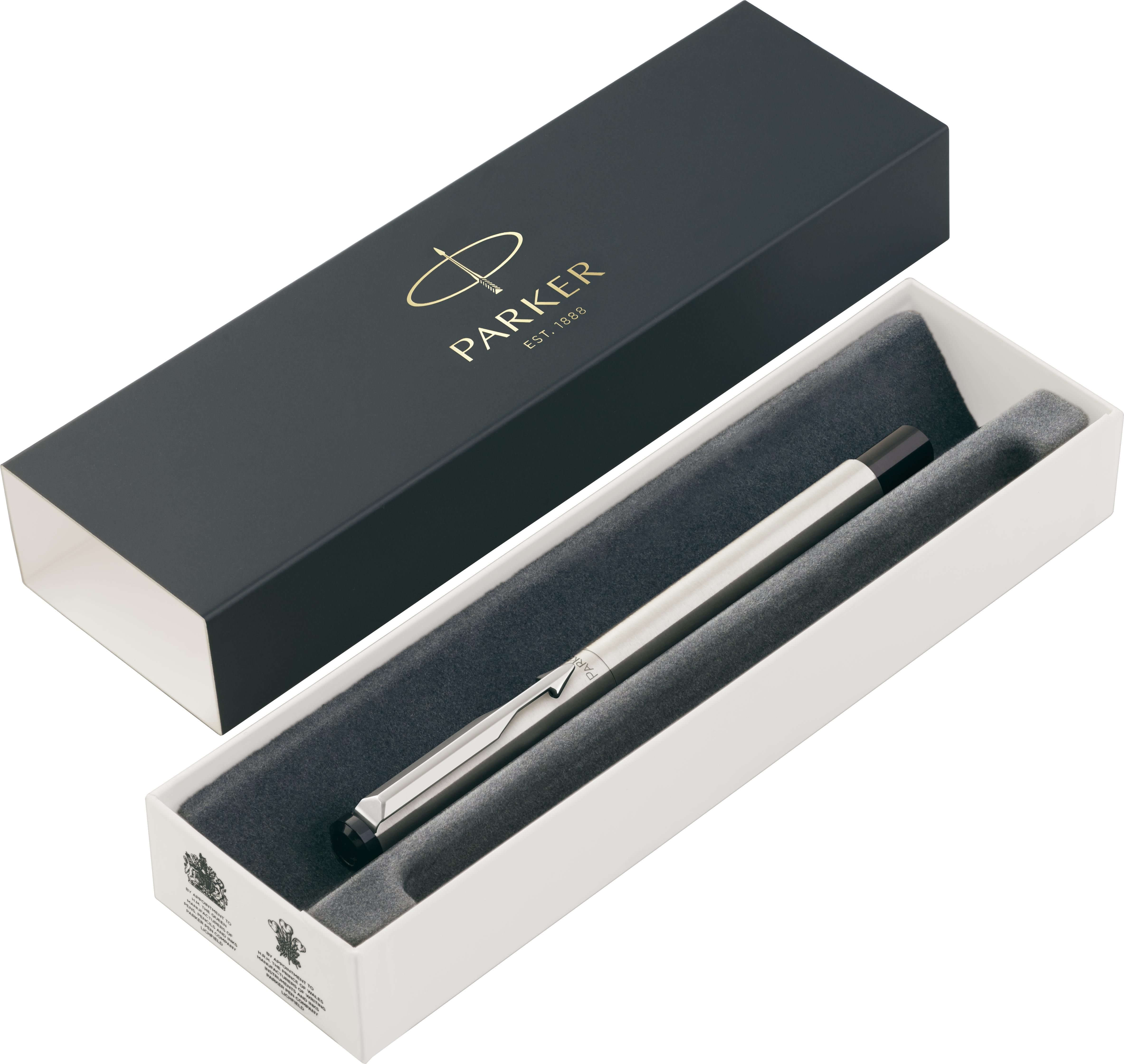 Vue 4 de Parker Vector stylo roller | Acier inoxydable
